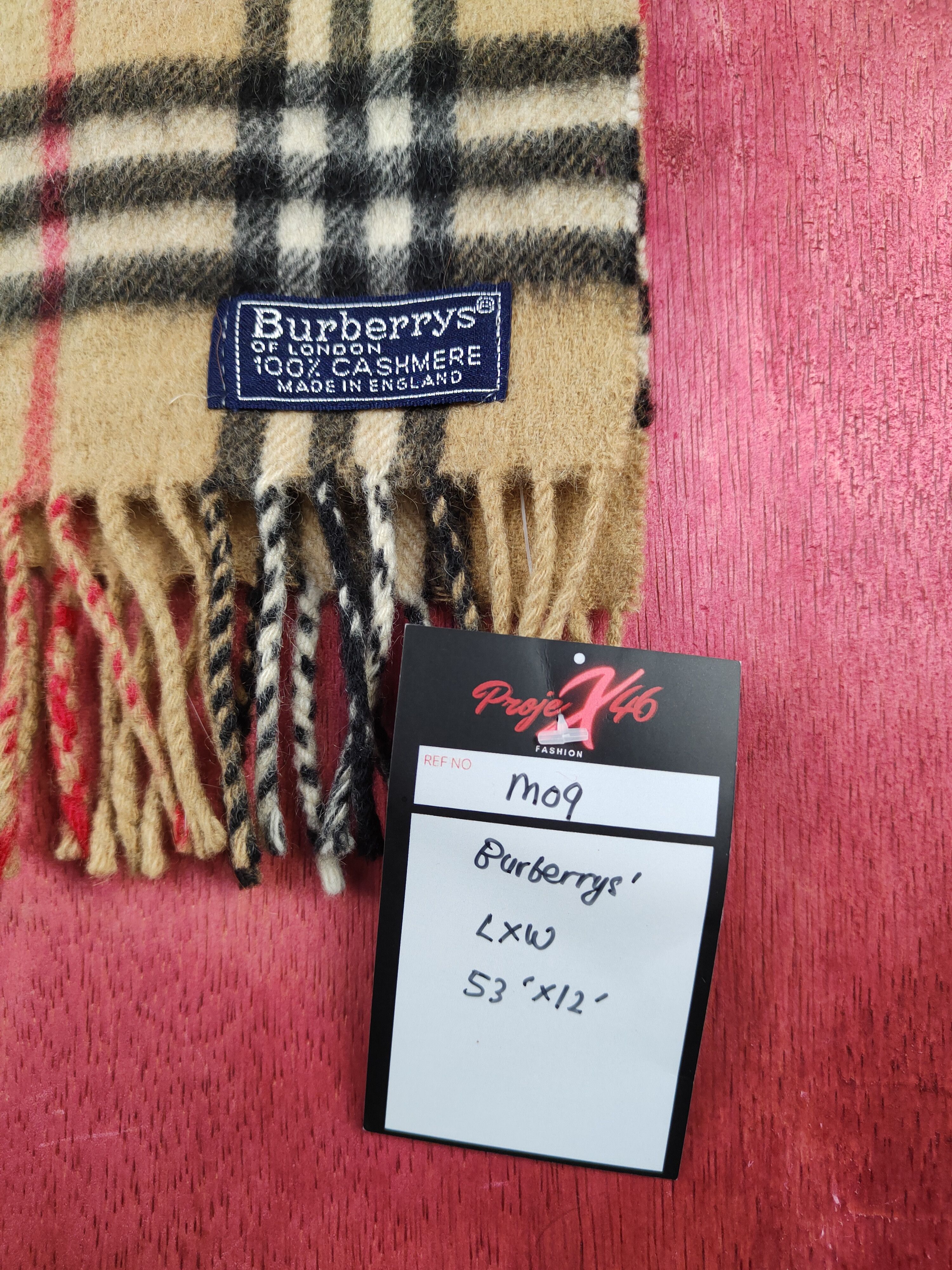 Burberry Burberrys checkered Cashmere & Wool Muffler Scarves #m09 Size ONE SIZE - 6 Thumbnail