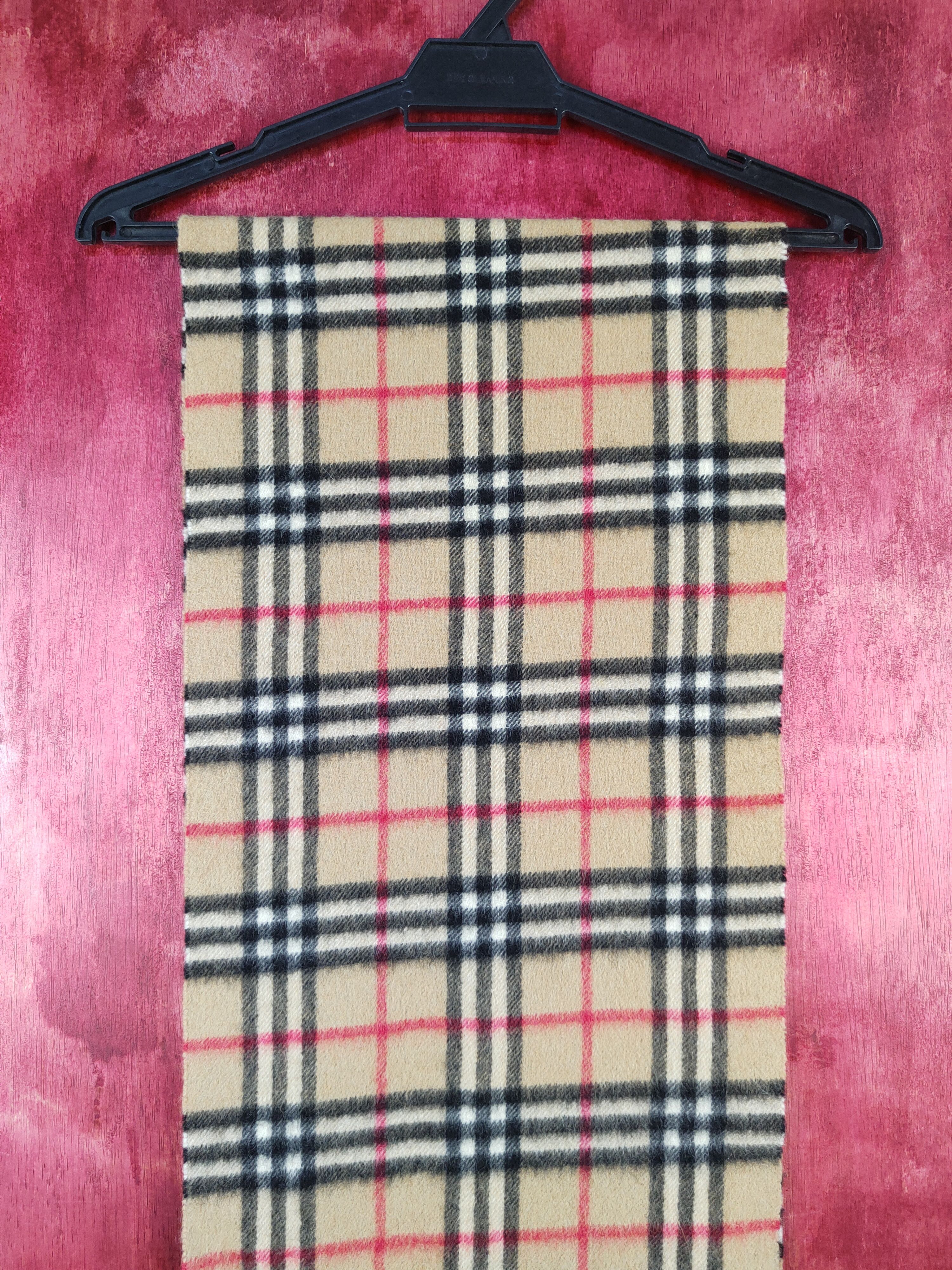 Burberry Burberrys checkered Cashmere & Wool Muffler Scarves #m09 Size ONE SIZE - 2 Thumbnail