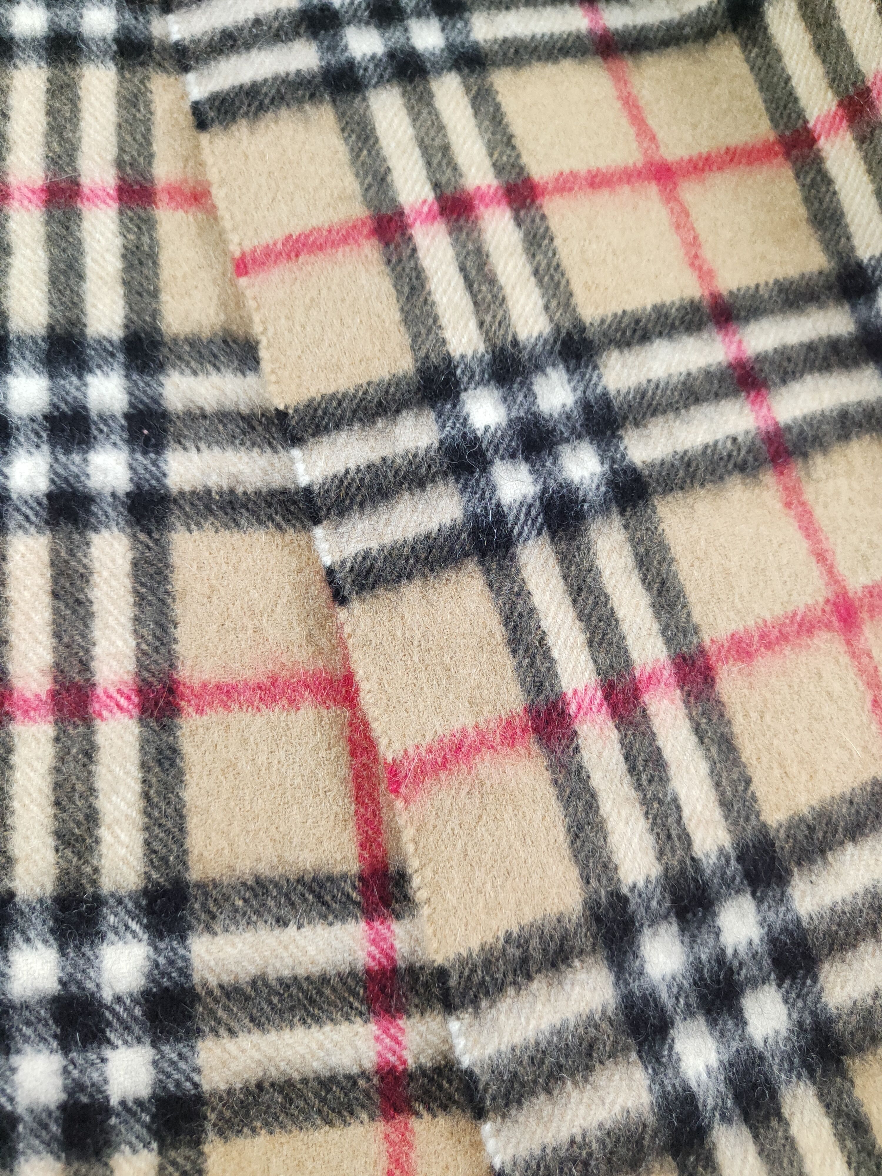 Burberry Burberrys checkered Cashmere & Wool Muffler Scarves #m09 Size ONE SIZE - 4 Thumbnail