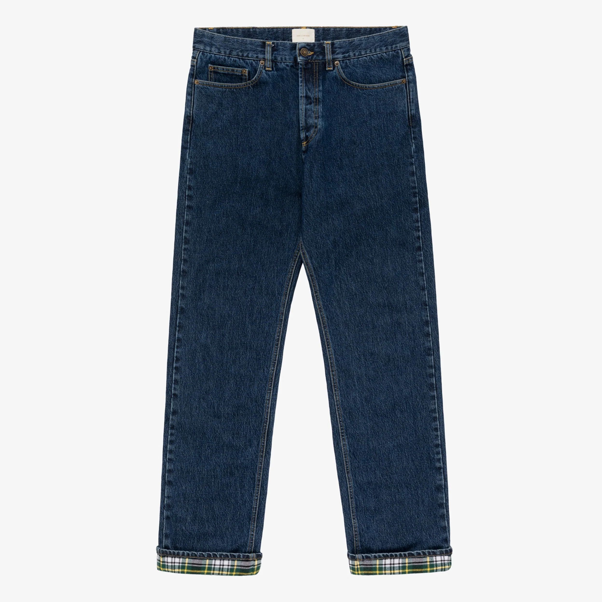 image of Aime Leon Dore Flannel Lined Denim - 32 in Medium Mid Wash, Men's