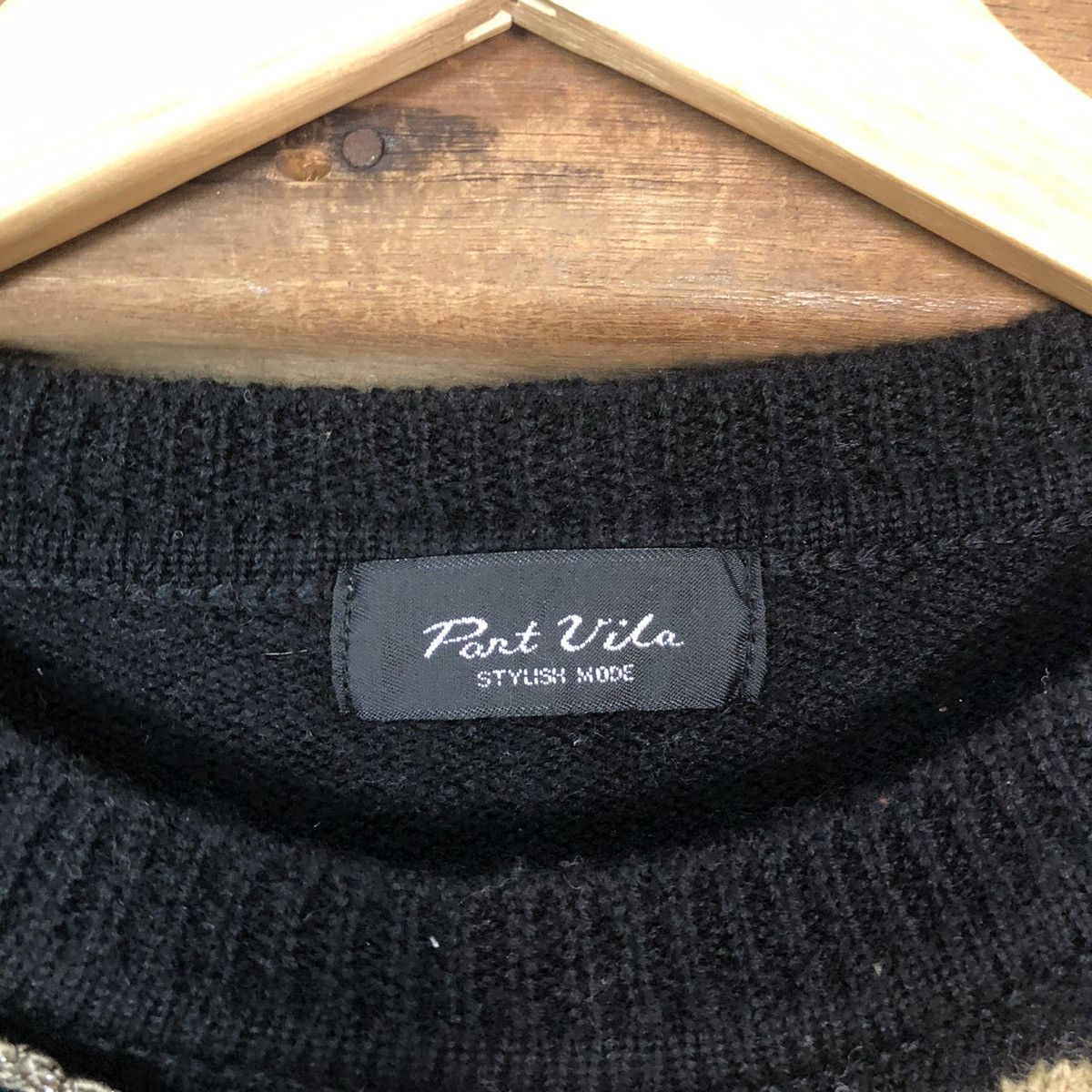 Japanese Brand × Vintage Port Villa art designer Black Knitwear #389B Size M / US 6-8 / IT 42-44 - 7 Thumbnail