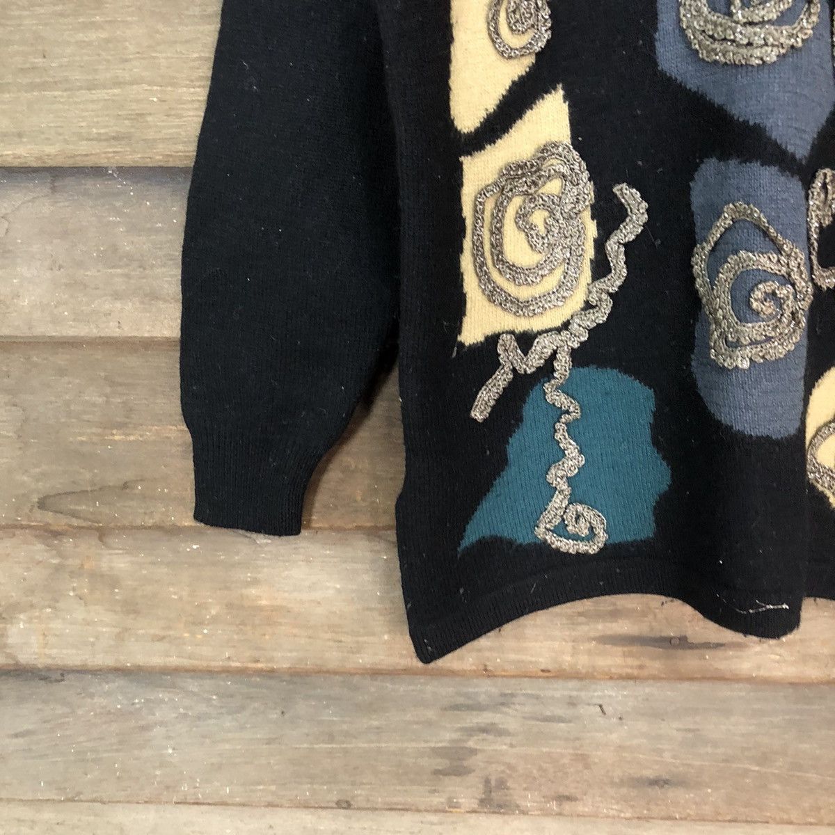 Japanese Brand × Vintage Port Villa art designer Black Knitwear #389B Size M / US 6-8 / IT 42-44 - 4 Thumbnail