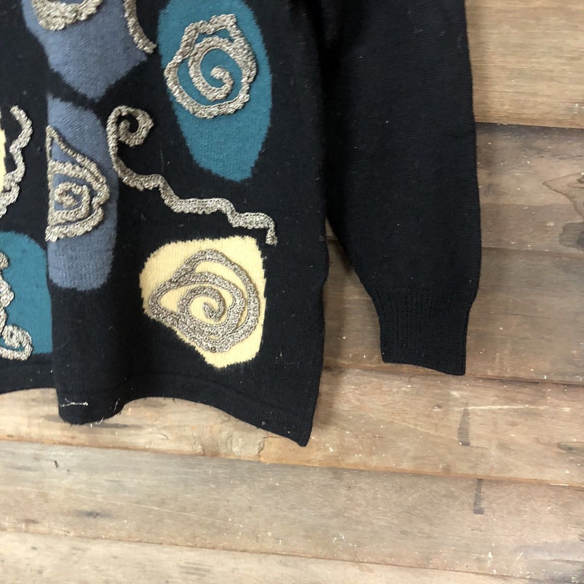 Japanese Brand × Vintage Port Villa art designer Black Knitwear #389B Size M / US 6-8 / IT 42-44 - 5 Thumbnail