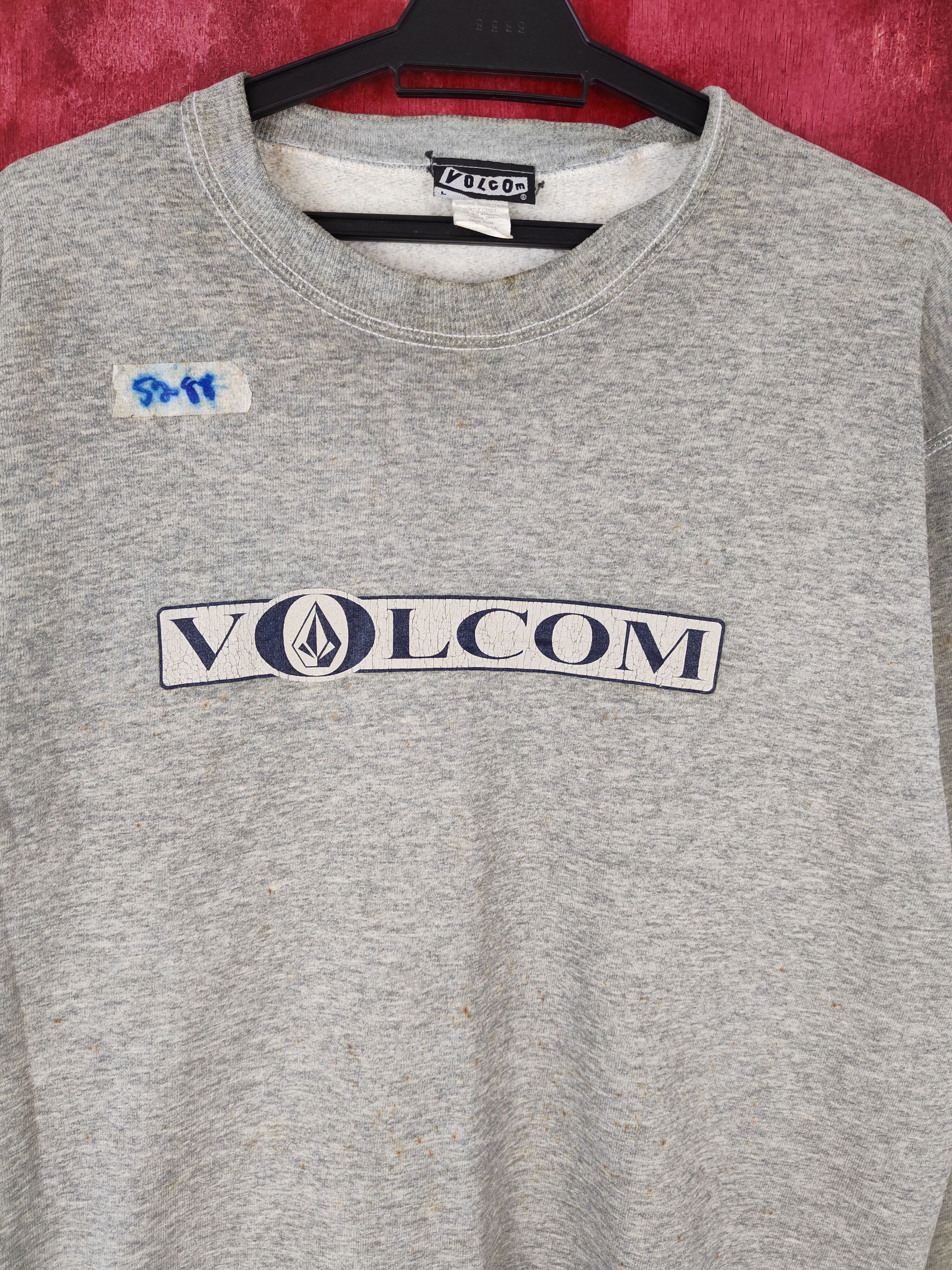 Volcom DL Volcom vintage Gray thrashed distressed Sweatshirt #1469 Size US L / EU 52-54 / 3 - 2 Thumbnail