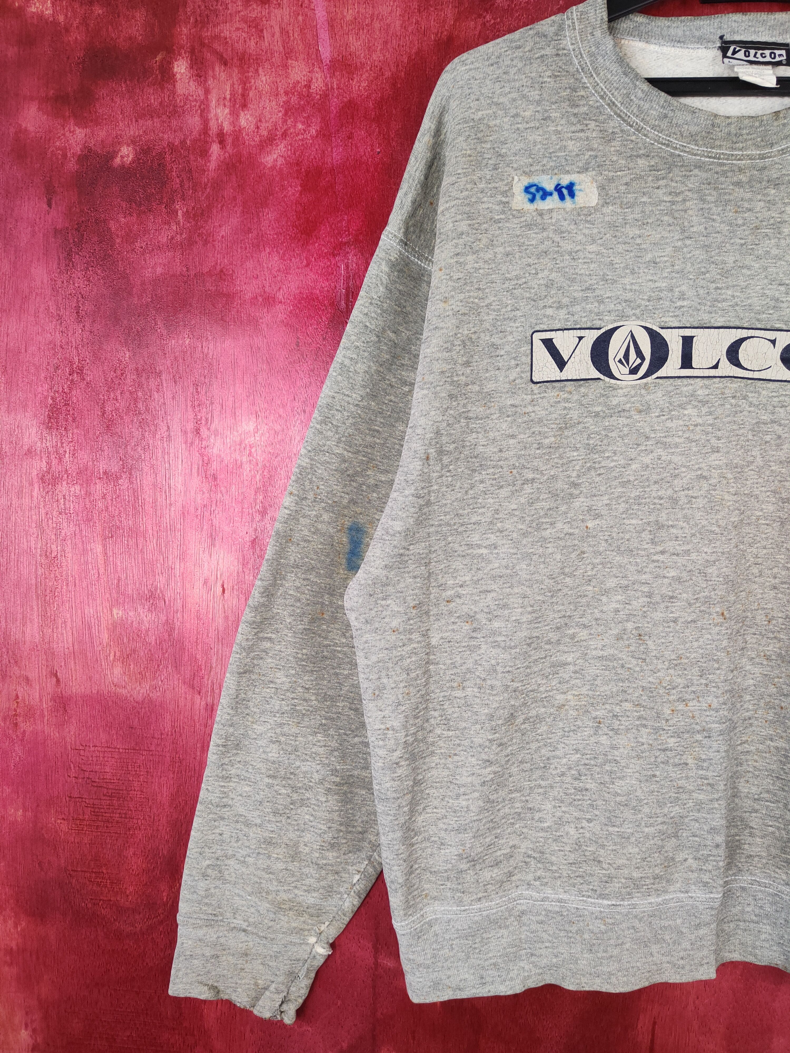 Volcom DL Volcom vintage Gray thrashed distressed Sweatshirt #1469 Size US L / EU 52-54 / 3 - 3 Thumbnail
