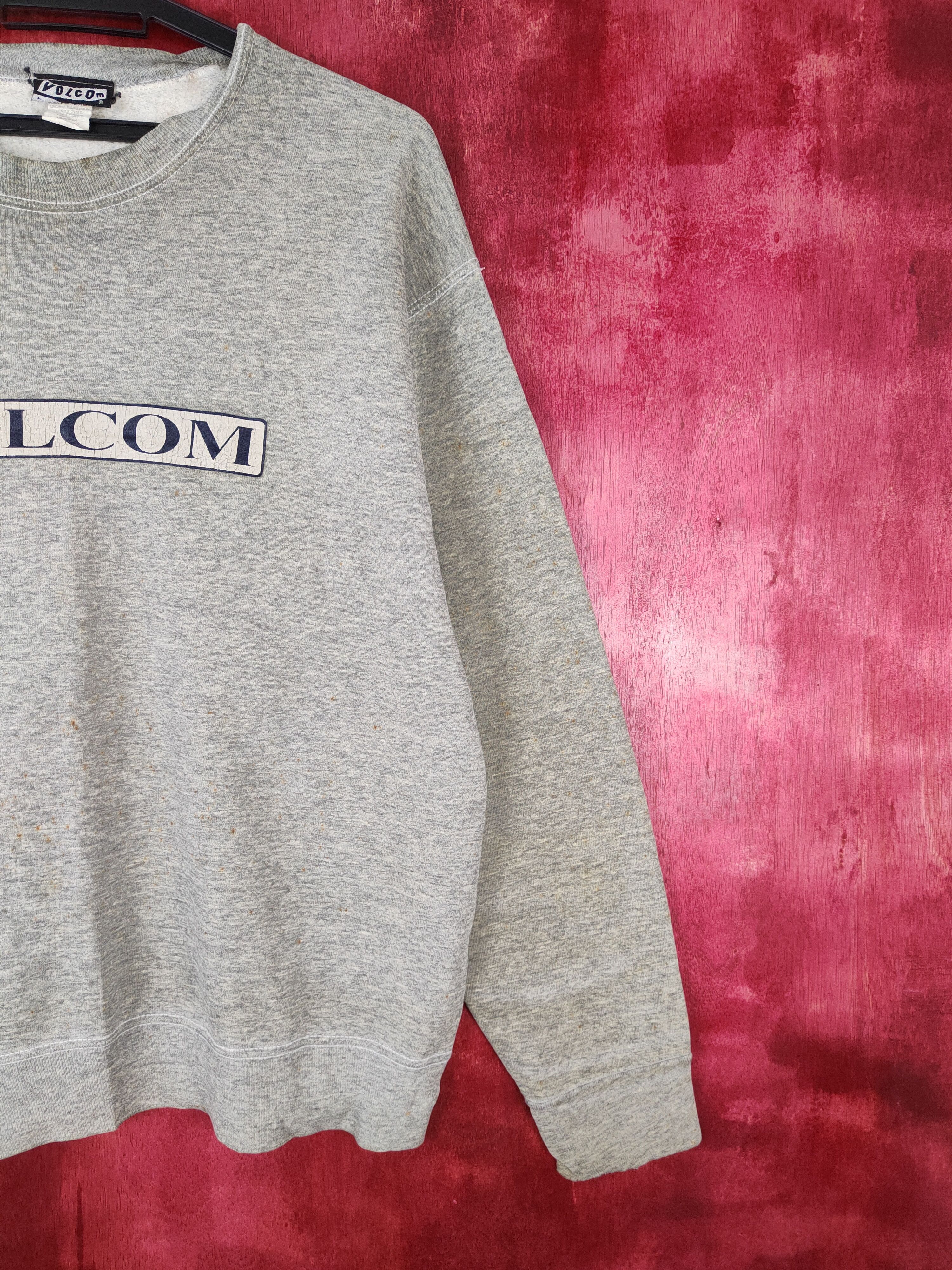 Volcom DL Volcom vintage Gray thrashed distressed Sweatshirt #1469 Size US L / EU 52-54 / 3 - 4 Thumbnail