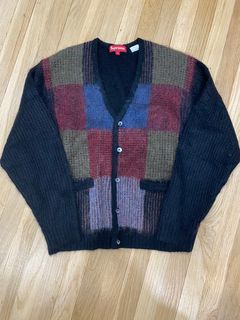 Supreme Brushed Checkerboard Cardigan | Grailed