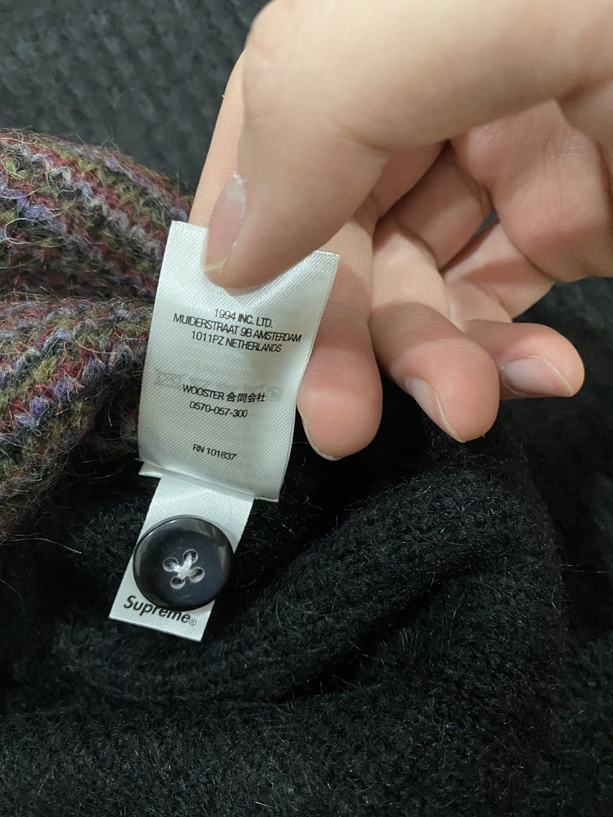Supreme Supreme Brushed Checkerboard Cardigan Black Size US M / EU 48-50 / 2 - 4 Thumbnail