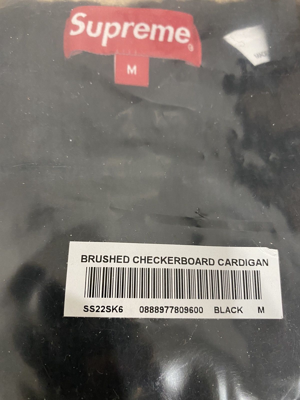 Supreme Supreme Brushed Checkerboard Cardigan Black Size US M / EU 48-50 / 2 - 6 Thumbnail