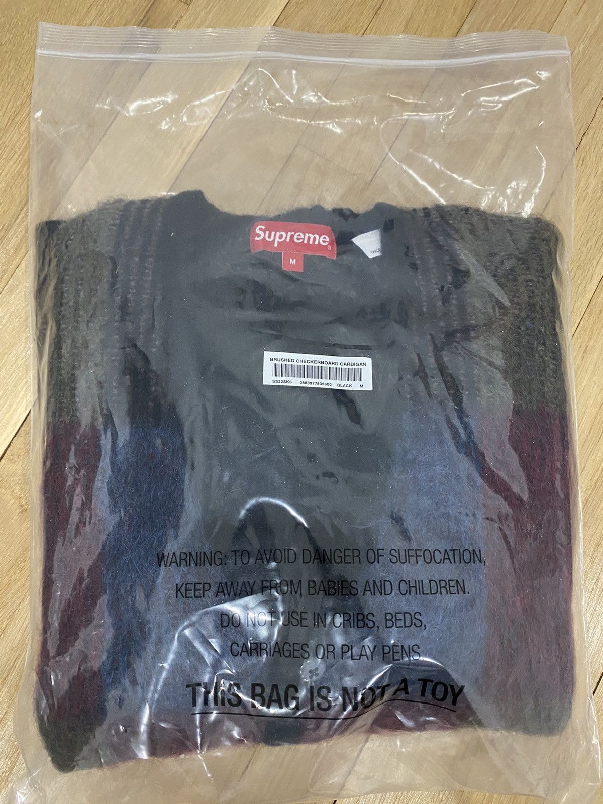 Supreme Supreme Brushed Checkerboard Cardigan Black Size US M / EU 48-50 / 2 - 7 Thumbnail