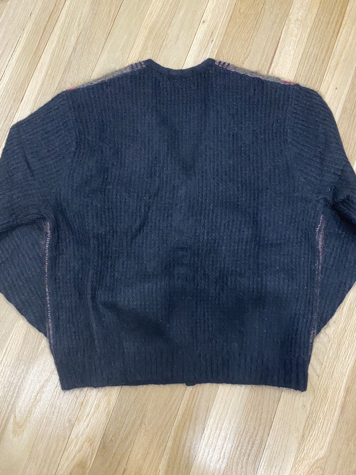 Supreme Brushed Checkerboard Cardigan Black