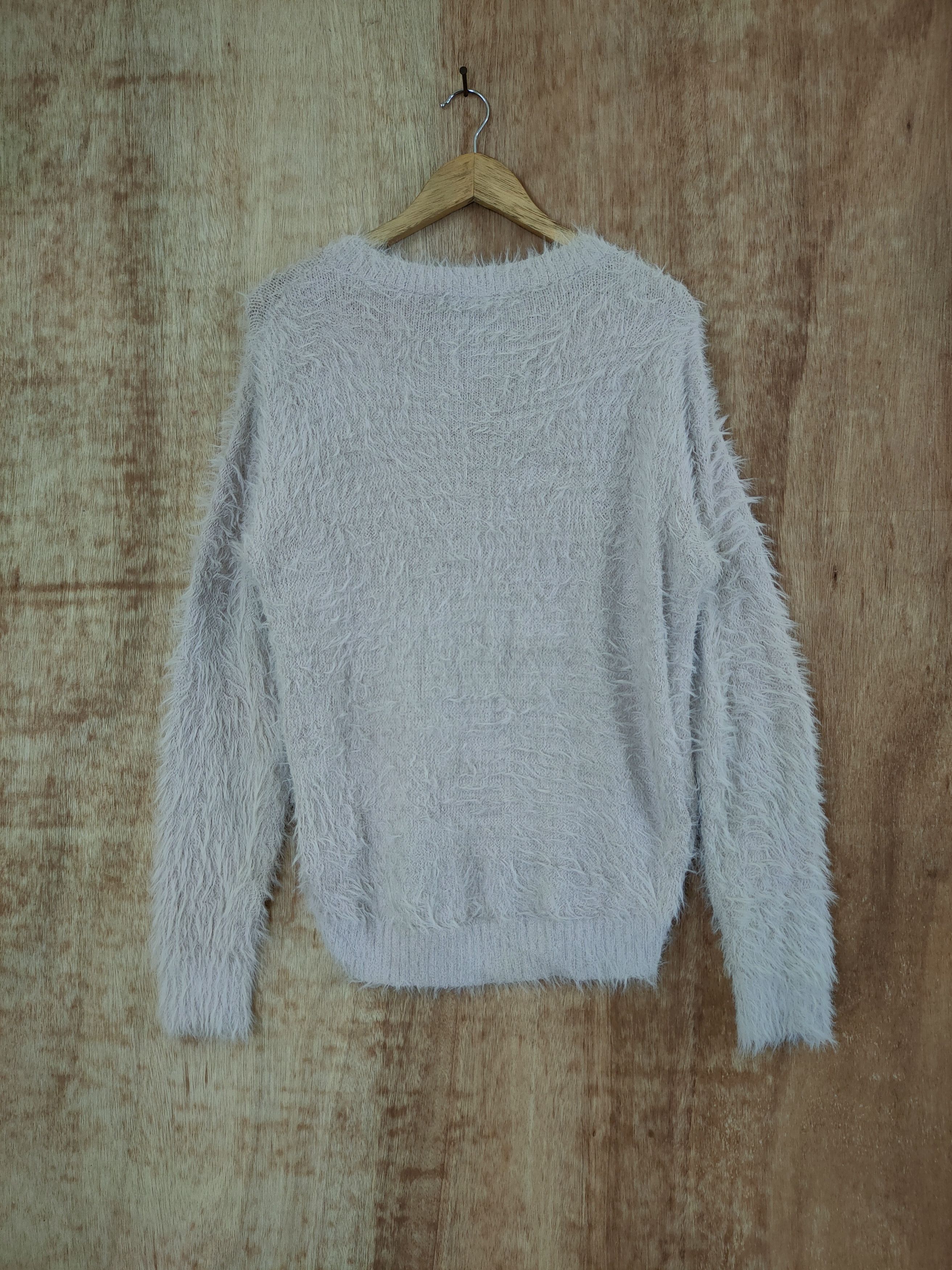 Homespun Knitwear DL Heater mohair soft fur shaggy knitwear japan #46-502 Size L / US 10 / IT 46 - 8 Thumbnail