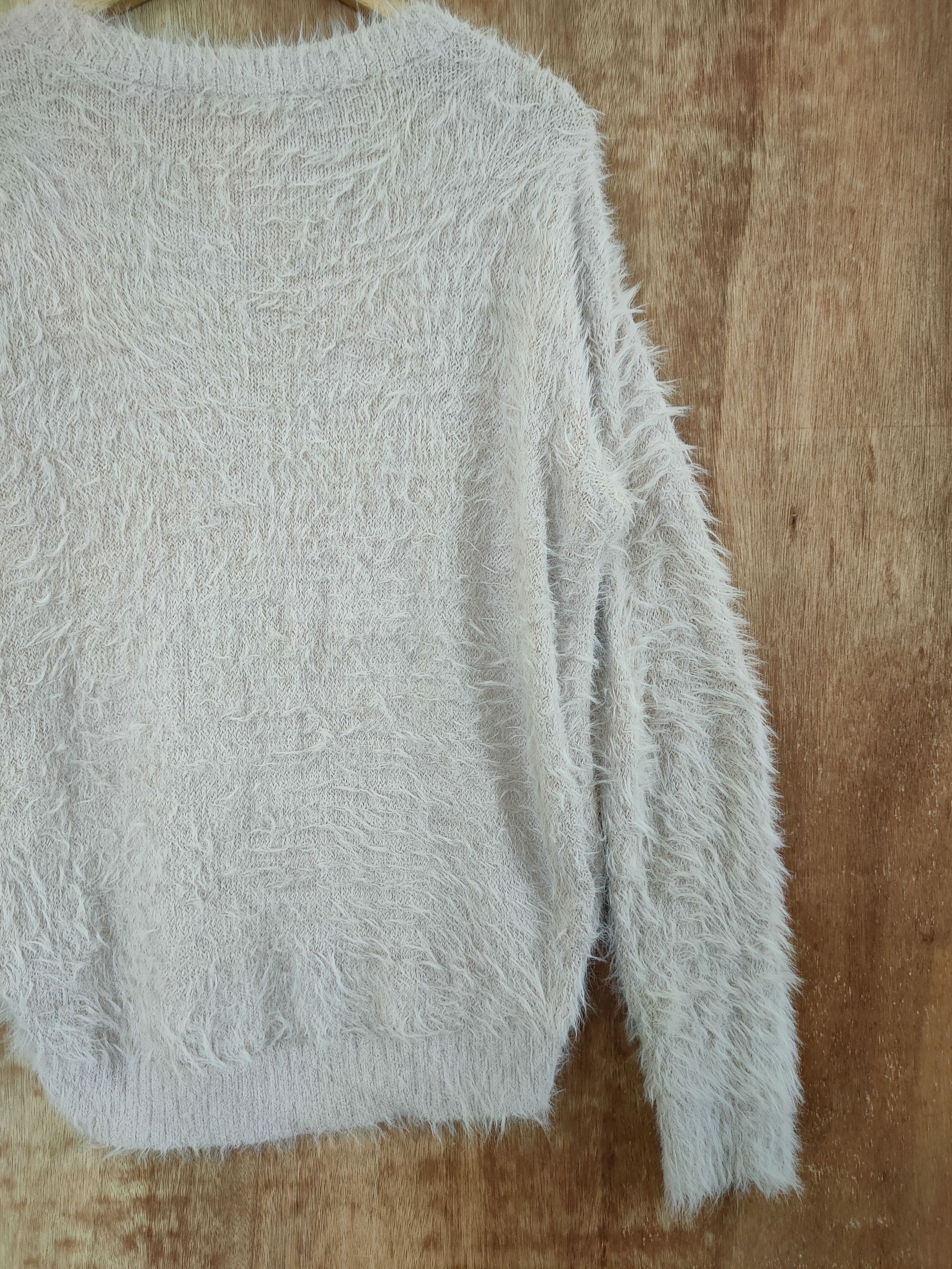 Homespun Knitwear DL Heater mohair soft fur shaggy knitwear japan #46-502 Size L / US 10 / IT 46 - 10 Thumbnail