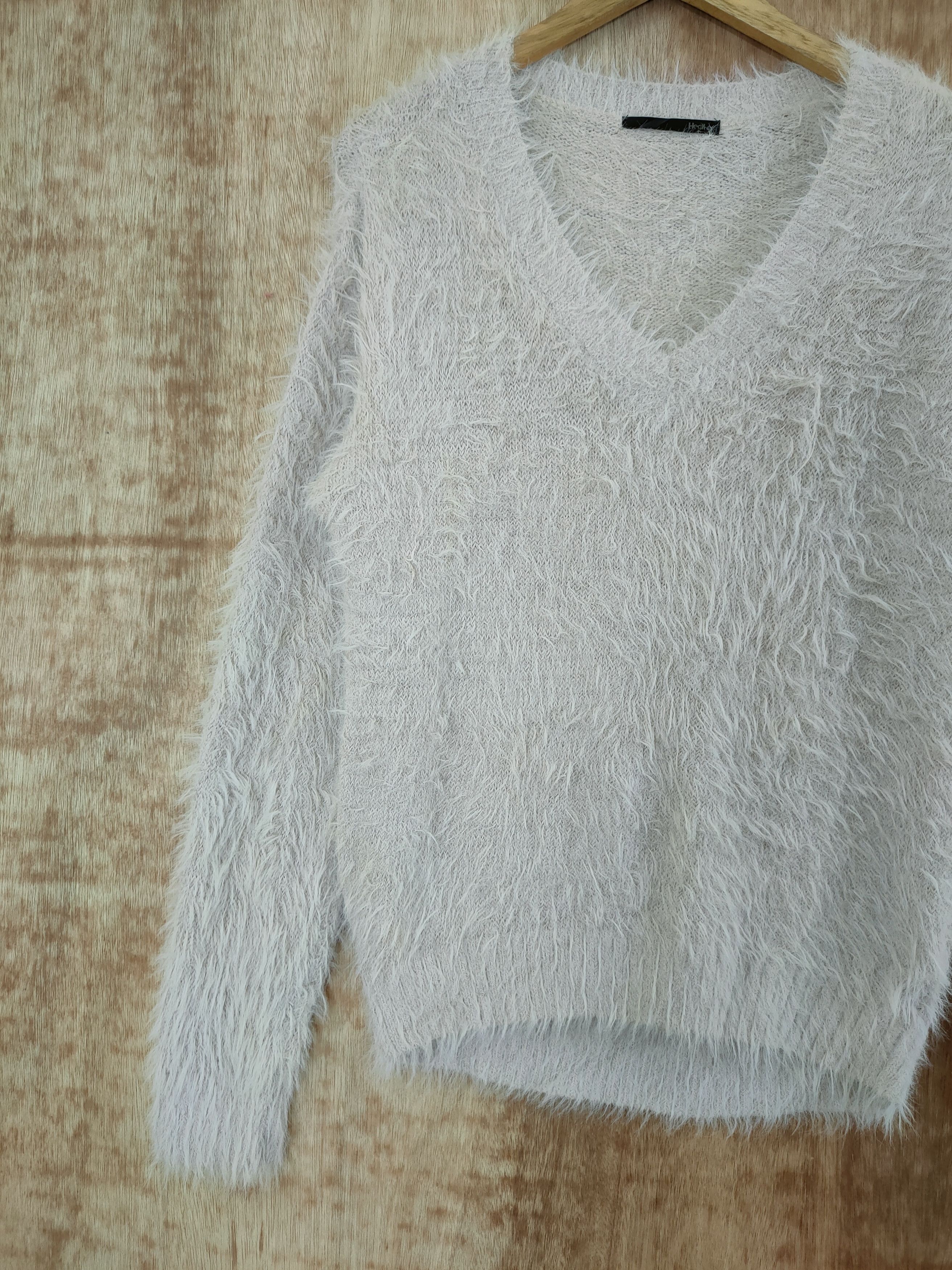 Homespun Knitwear DL Heater mohair soft fur shaggy knitwear japan #46-502 Size L / US 10 / IT 46 - 2 Thumbnail