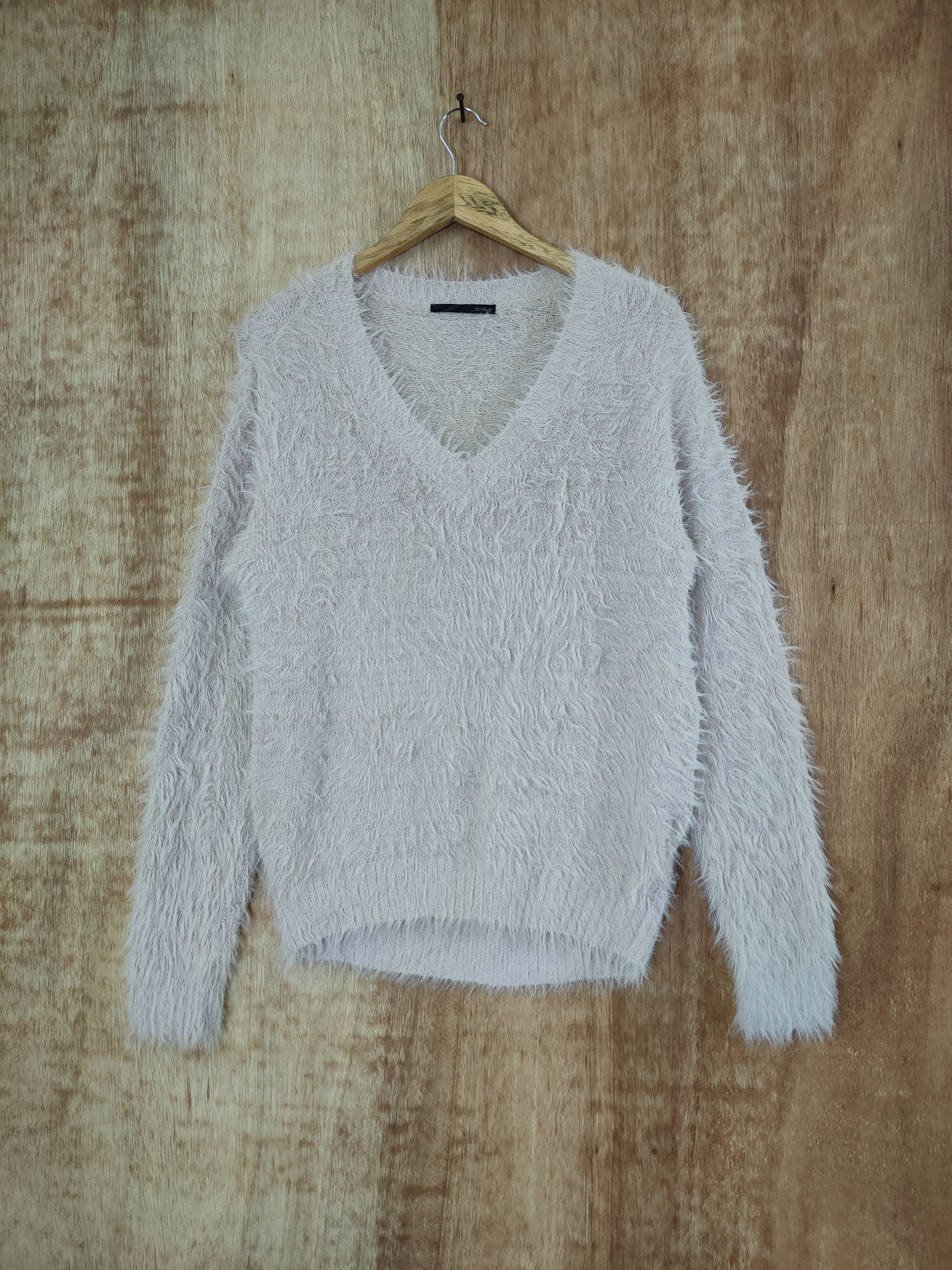 Homespun Knitwear DL Heater mohair soft fur shaggy knitwear japan #46-502 Size L / US 10 / IT 46 - 1 Thumbnail