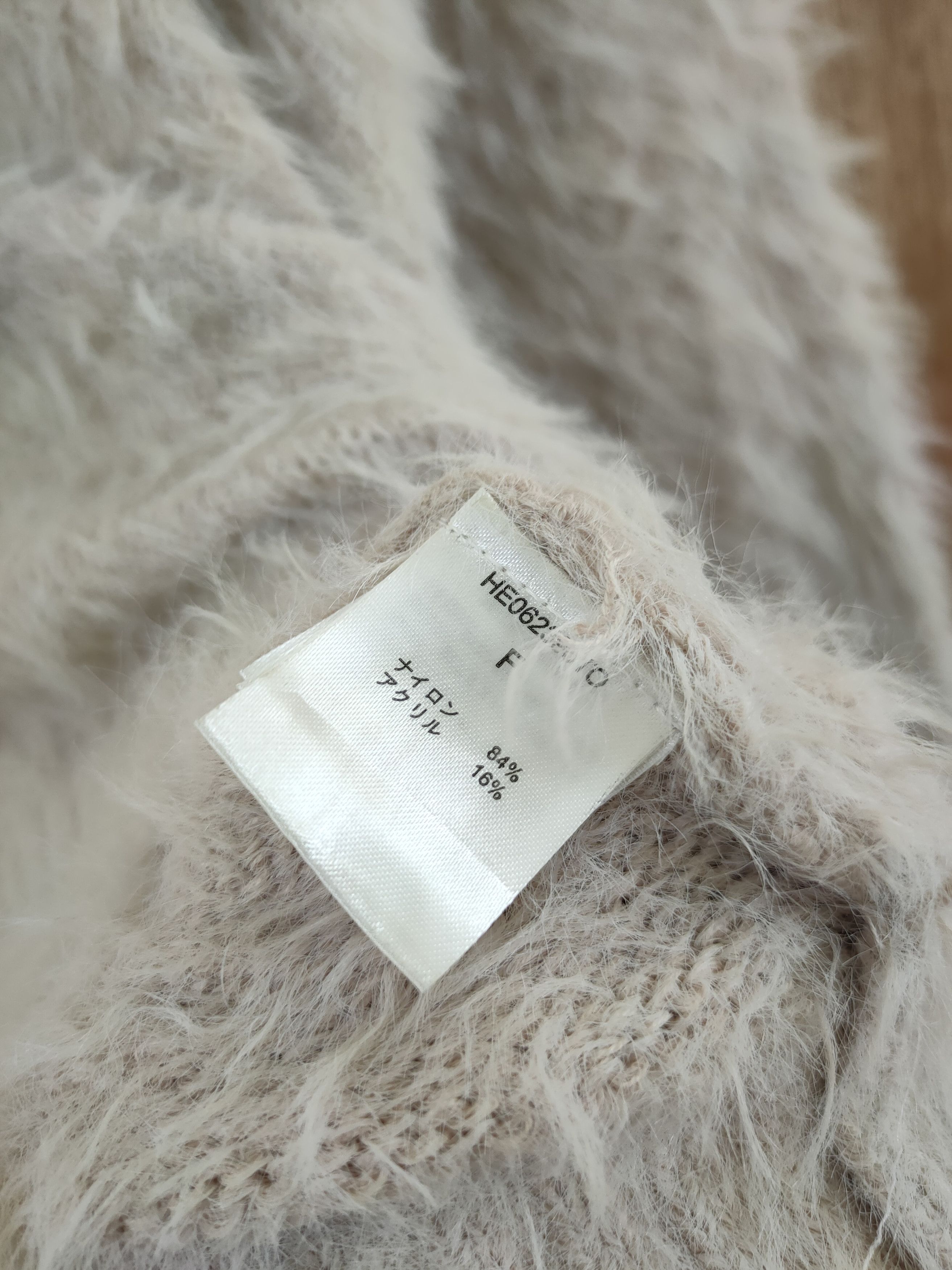 Homespun Knitwear DL Heater mohair soft fur shaggy knitwear japan #46-502 Size L / US 10 / IT 46 - 7 Thumbnail