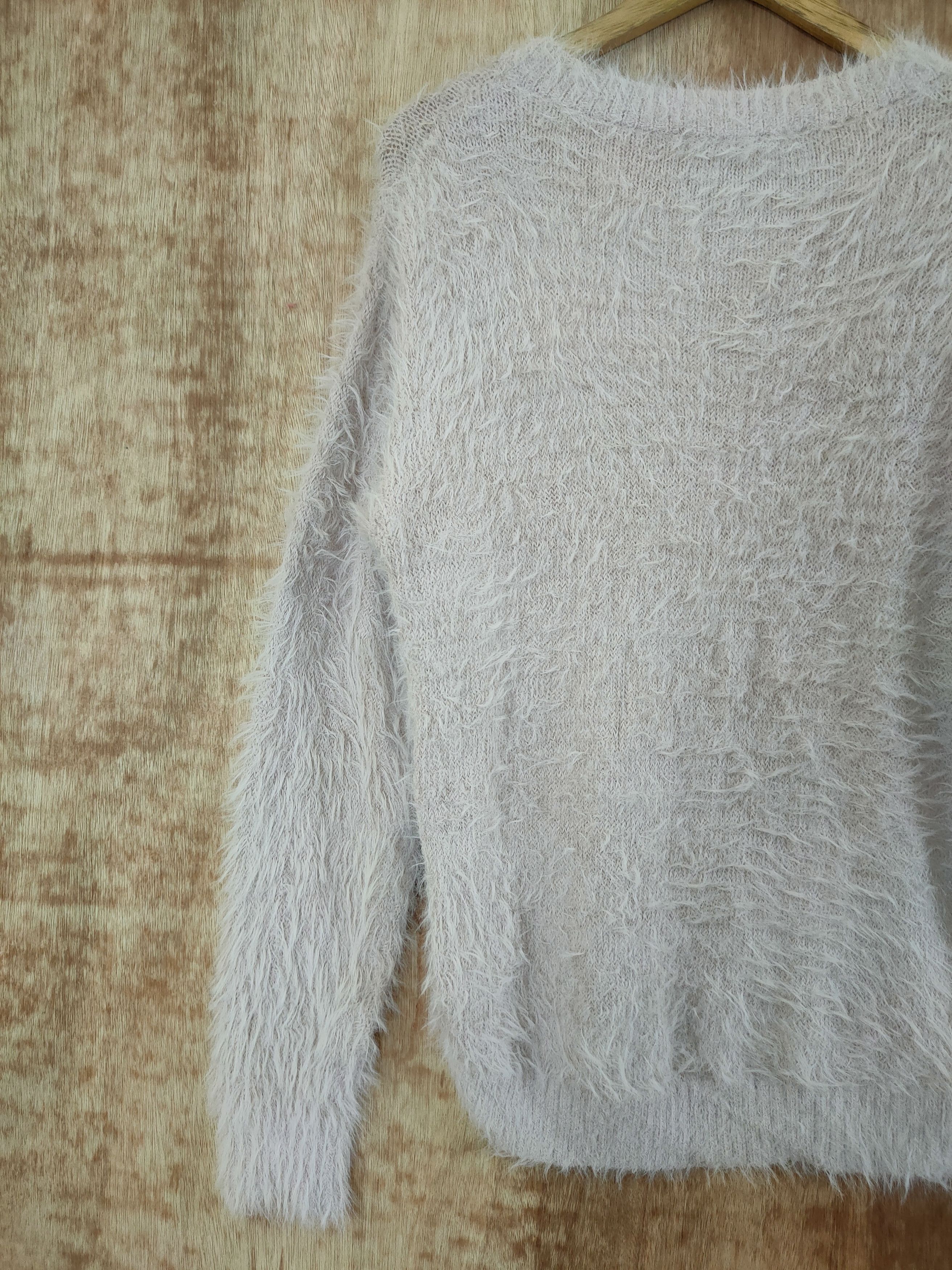 Homespun Knitwear DL Heater mohair soft fur shaggy knitwear japan #46-502 Size L / US 10 / IT 46 - 9 Thumbnail