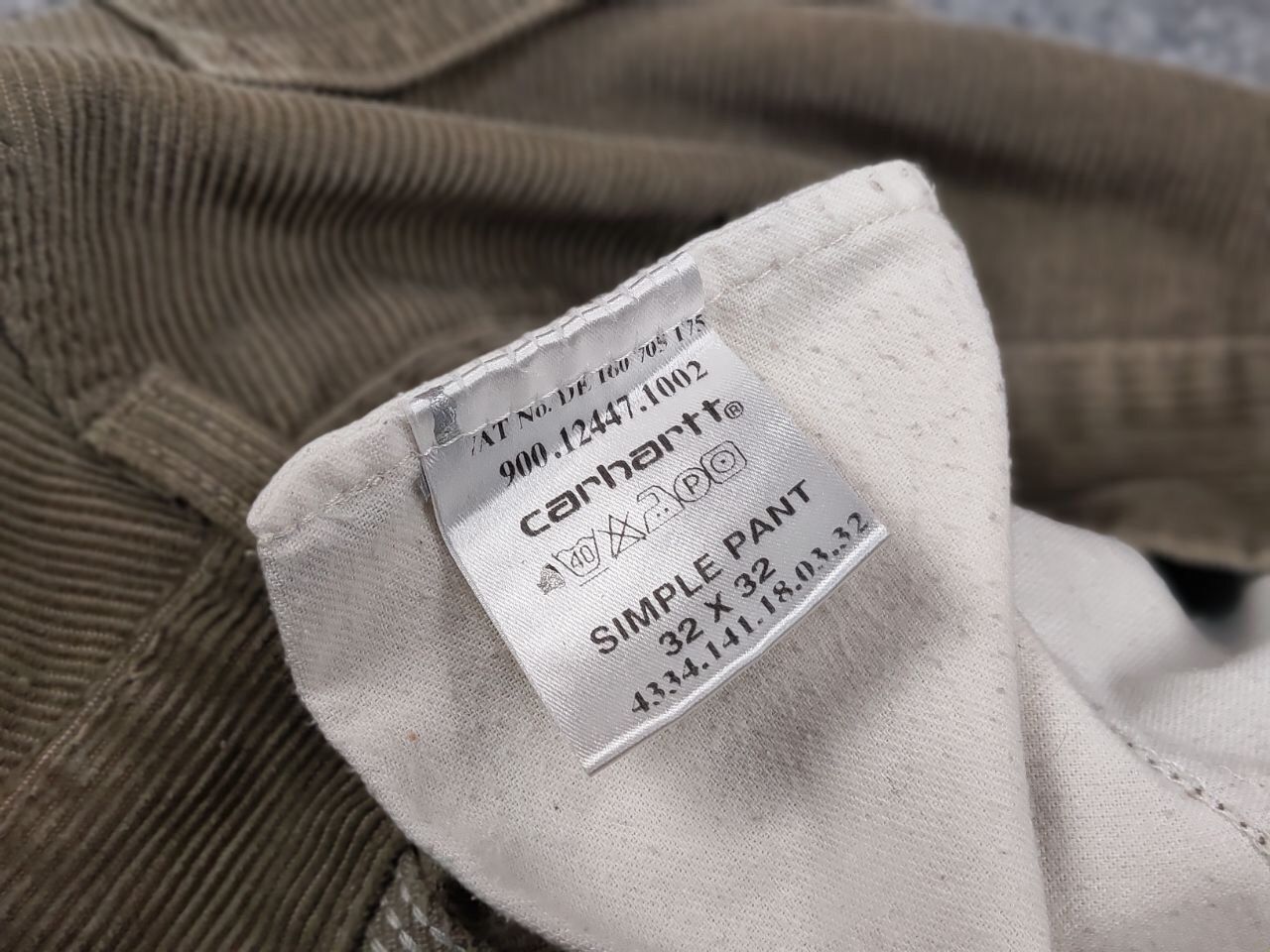 Carhartt Vintage 90's Carhartt simple Corduroy Faded Beige Pants Size US 32 / EU 48 - 15 Thumbnail