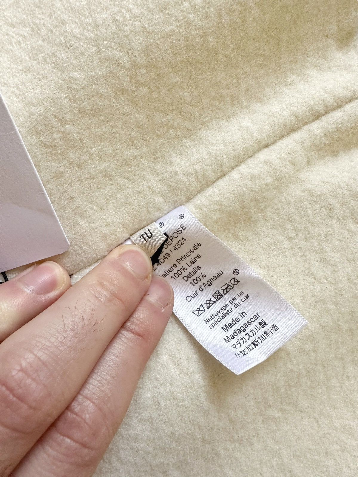Celine GRAIL AW15 Runway Ivory Wool/Lambskin Cargo Holster Size ONE SIZE - 11 Thumbnail