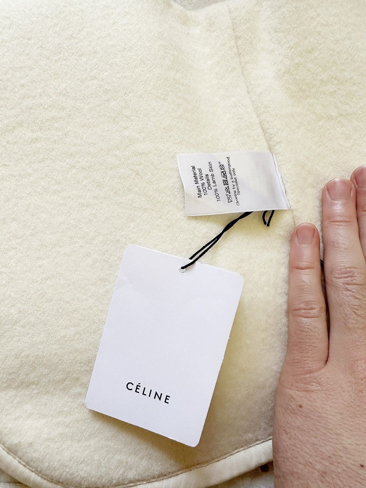 Celine GRAIL AW15 Runway Ivory Wool/Lambskin Cargo Holster Size ONE SIZE - 10 Thumbnail