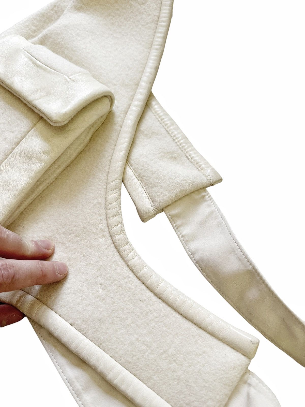 Celine GRAIL AW15 Runway Ivory Wool/Lambskin Cargo Holster Size ONE SIZE - 13 Thumbnail