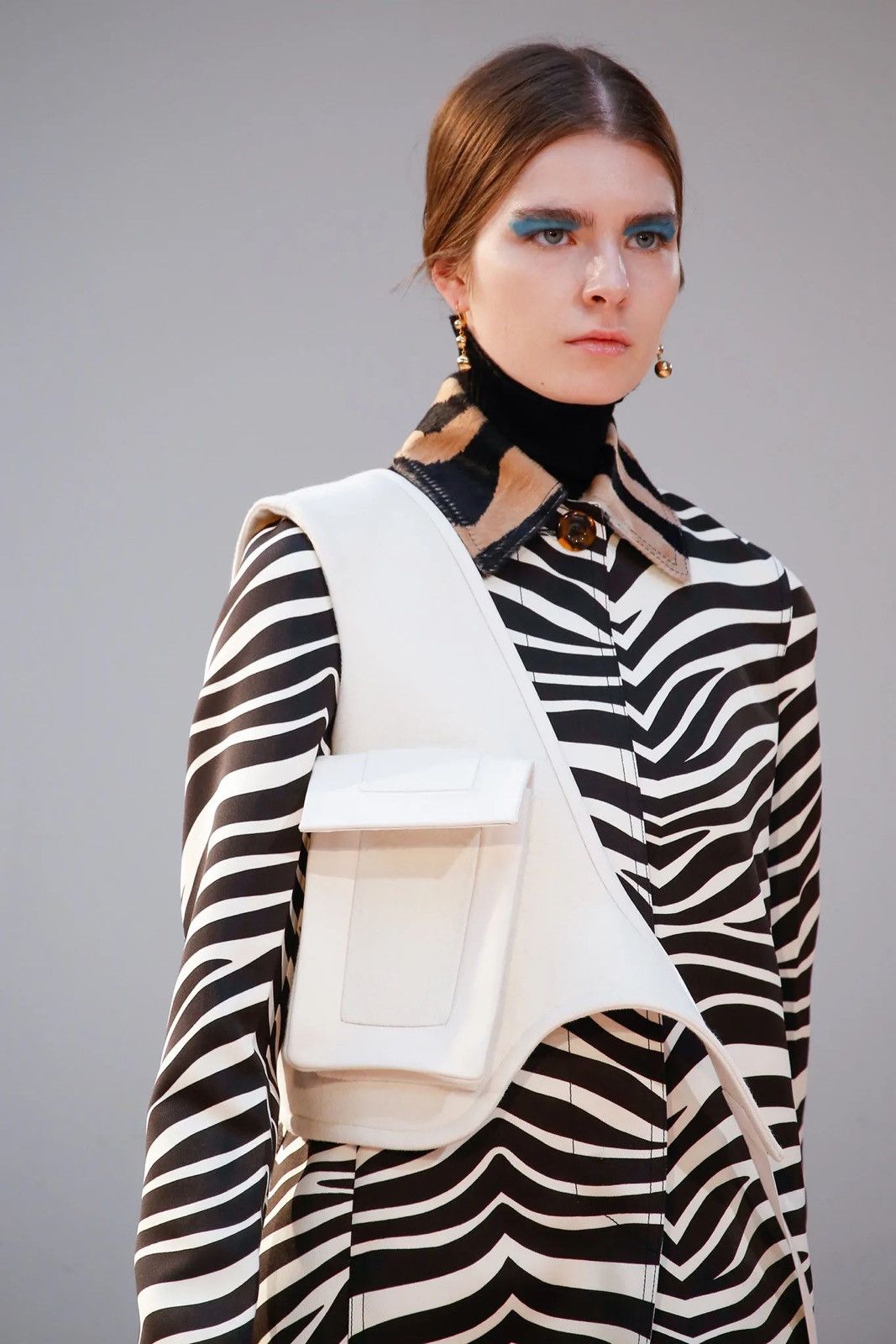Celine GRAIL AW15 Runway Ivory Wool/Lambskin Cargo Holster Size ONE SIZE - 1 Thumbnail