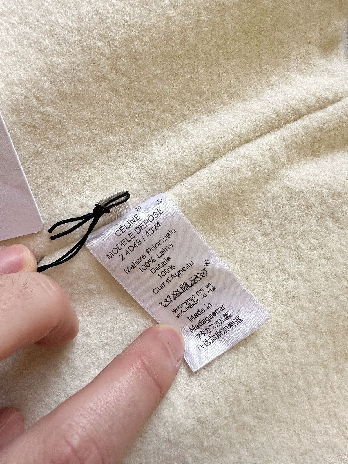 Celine GRAIL AW15 Runway Ivory Wool/Lambskin Cargo Holster Size ONE SIZE - 12 Thumbnail