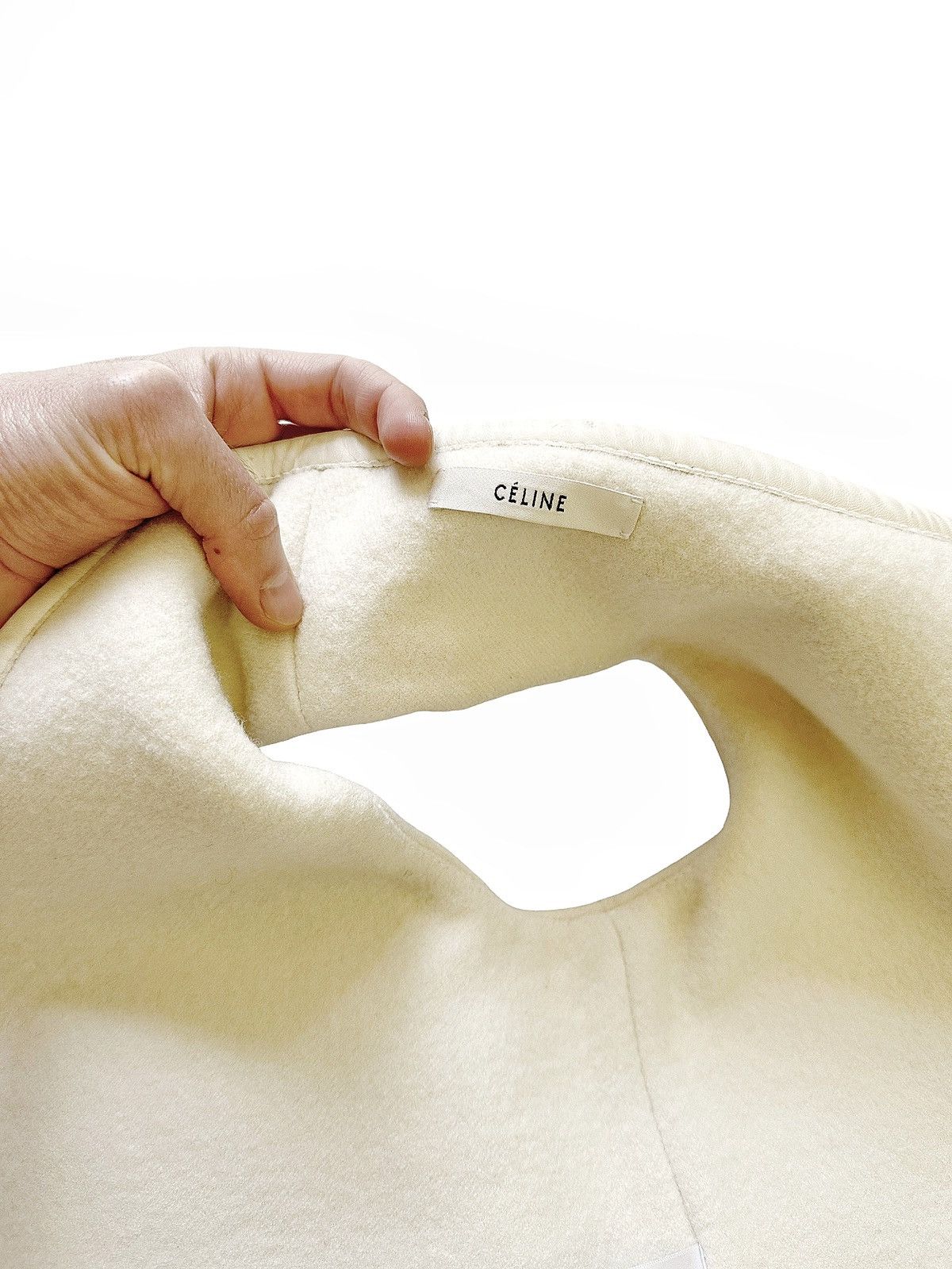 Celine GRAIL AW15 Runway Ivory Wool/Lambskin Cargo Holster Size ONE SIZE - 7 Thumbnail