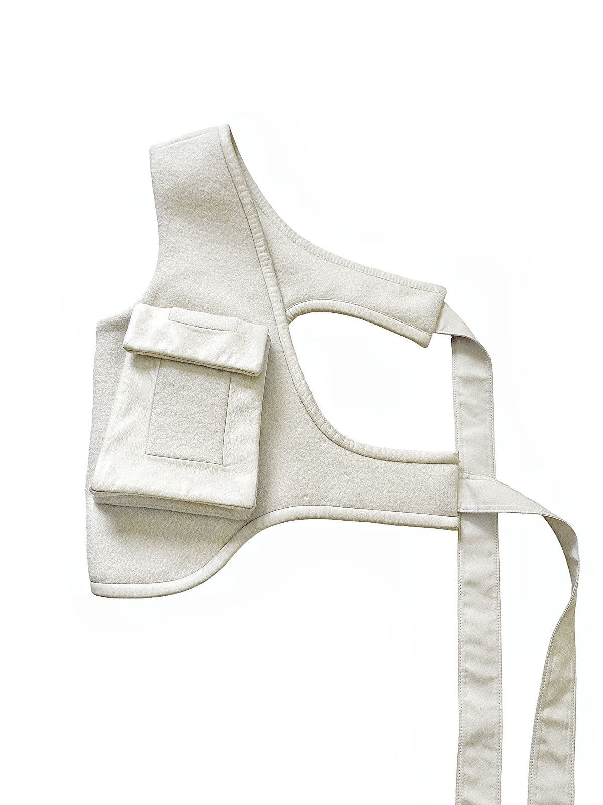 Celine GRAIL AW15 Runway Ivory Wool/Lambskin Cargo Holster Size ONE SIZE - 2 Thumbnail