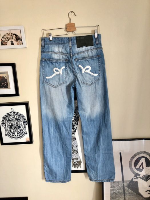 Rocawear Vintage Rocawear logo washed jeans regular fit | Grailed