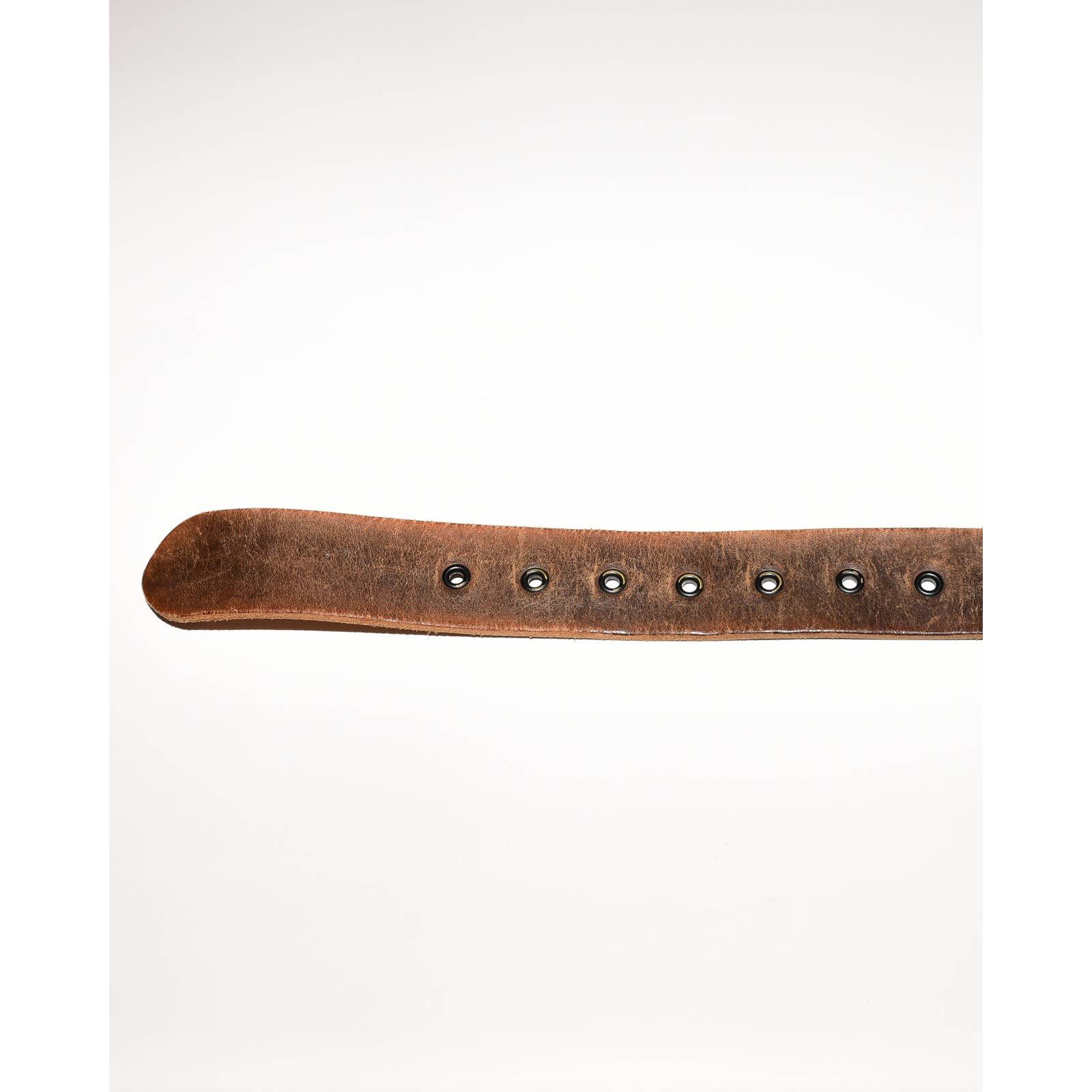 Yohji Yamamoto Yohji Yamamoto Distressed Leather Belt Size ONE SIZE - 3 Thumbnail
