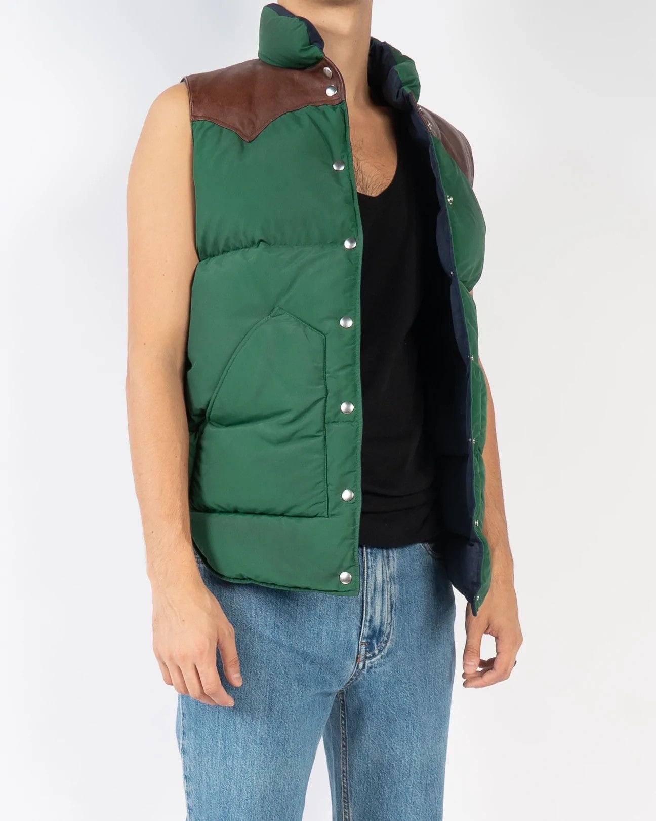 Calvin Klein 205W39NYC × Raf Simons Leather Patched Puffer Vest Sample Size US S / EU 44-46 / 1 - 6 Thumbnail
