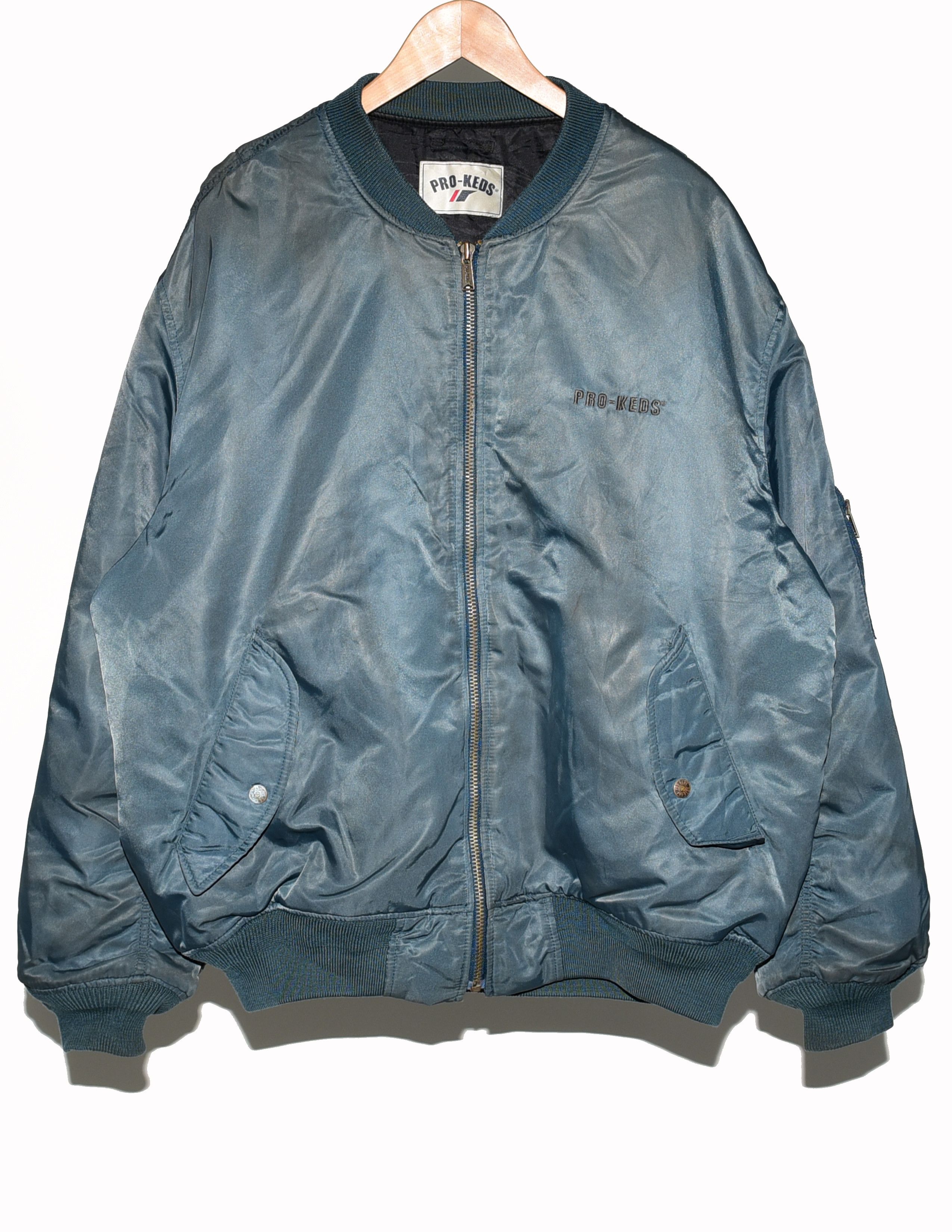 image of Vintage Oversized Pro-Keds Ma-1 Bomber in Dark Teal, Men's (Size 2XL)