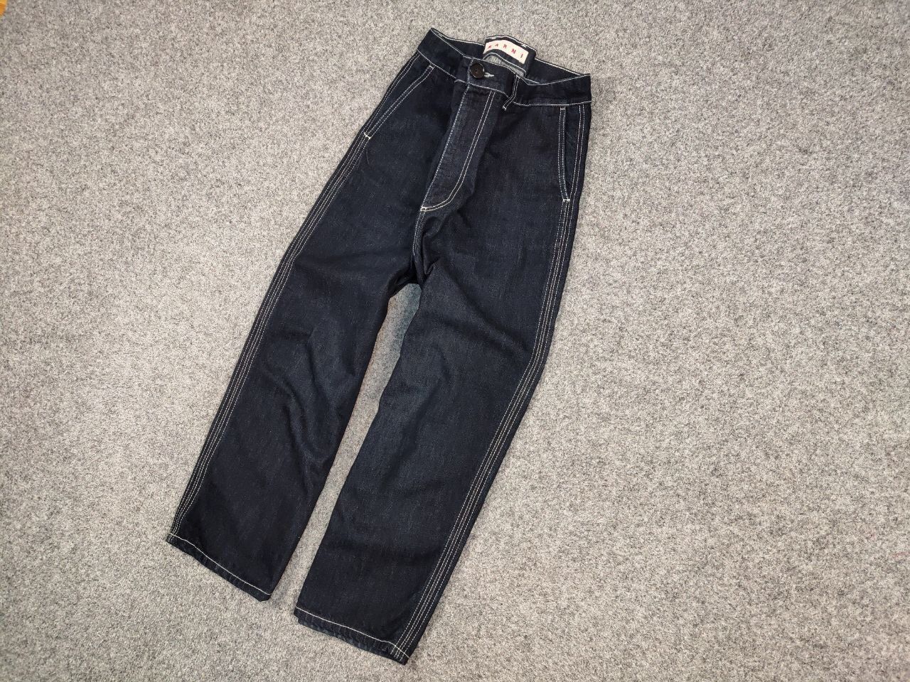 Marni Marni Commessa Cropped Jeans Baggy Blue Denim Women Pants Size 30" / US 8 / IT 44 - 2 Thumbnail