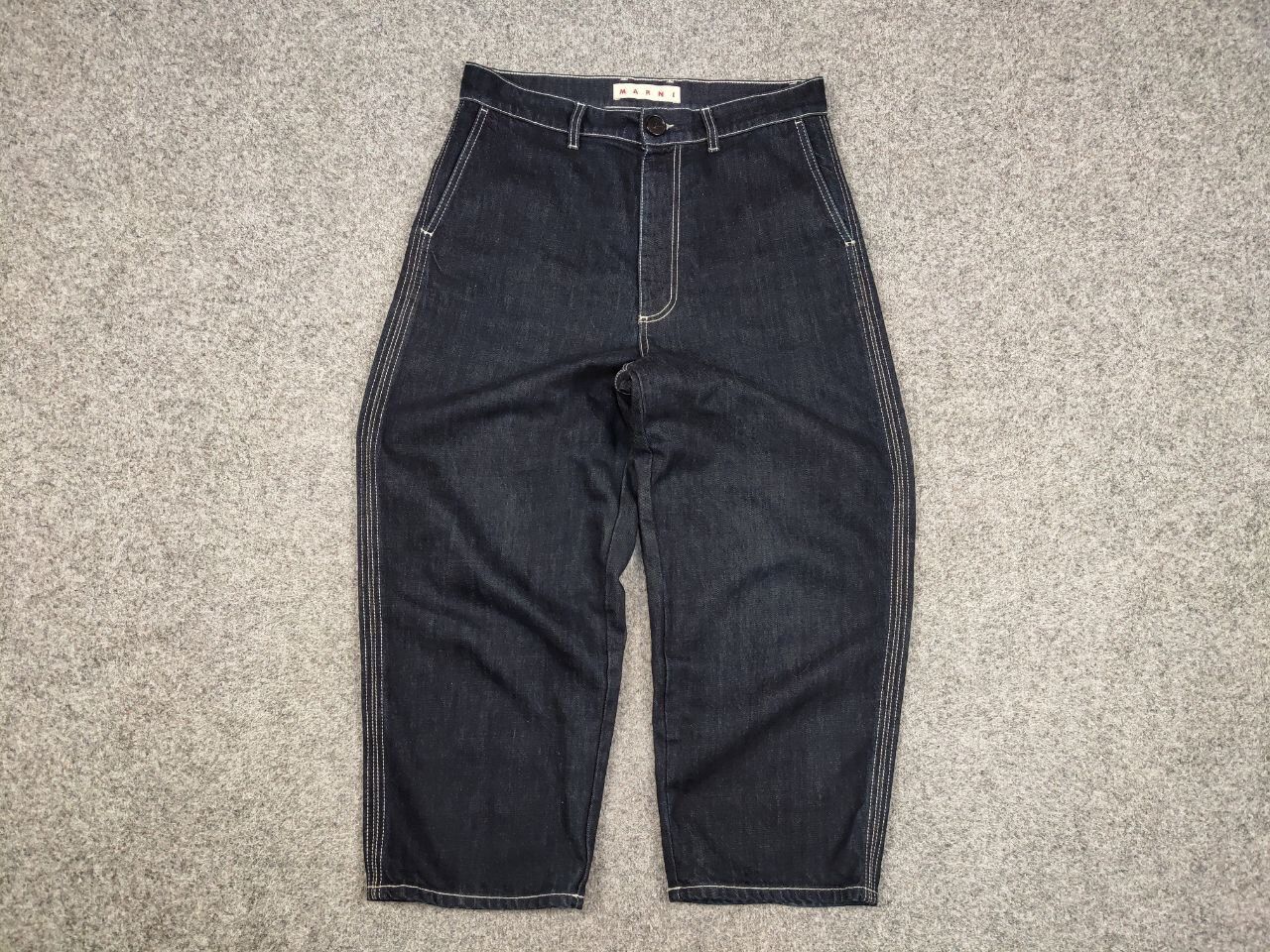 Marni Marni Commessa Cropped Jeans Baggy Blue Denim Women Pants Size 30" / US 8 / IT 44 - 13 Thumbnail