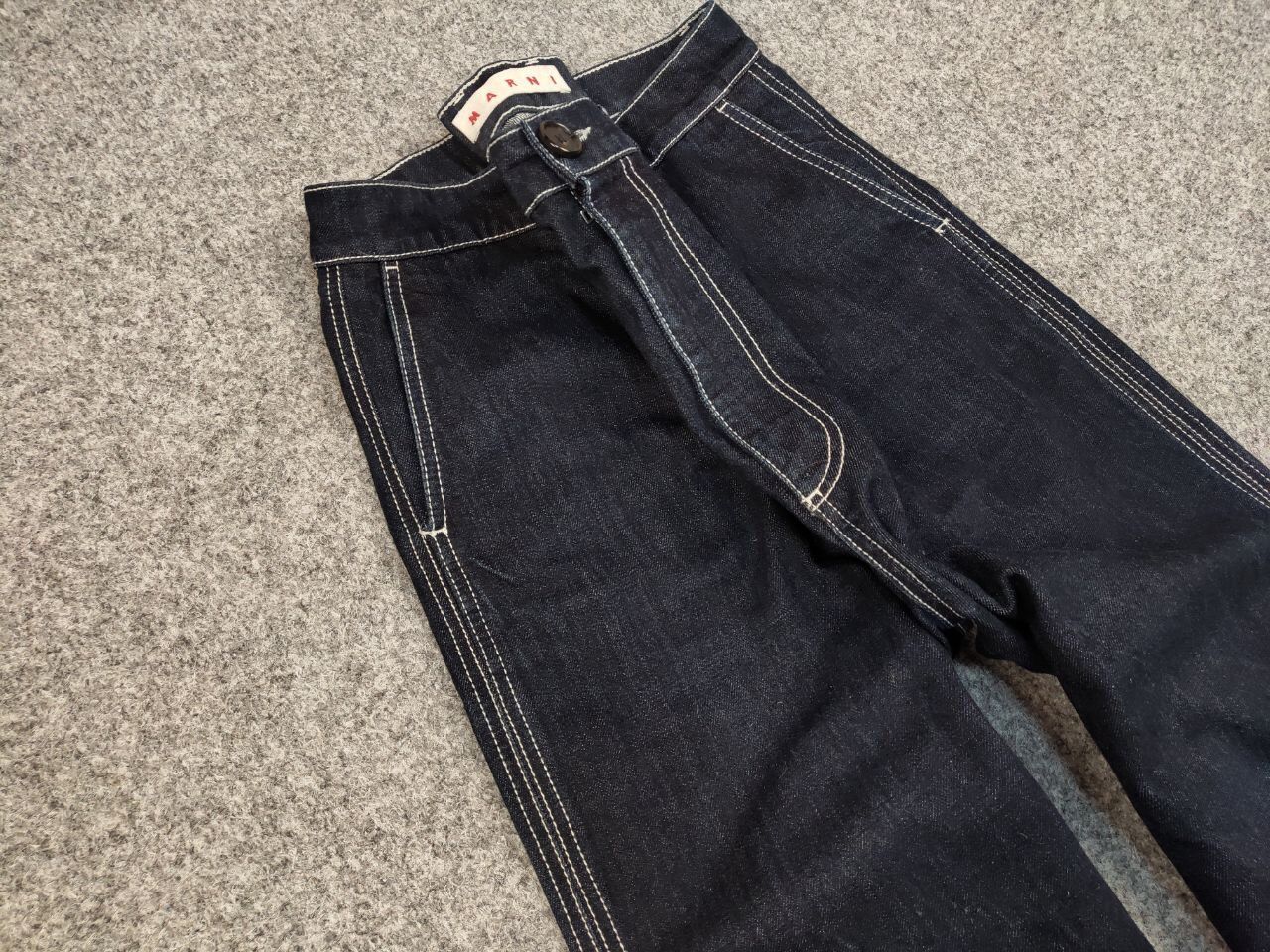 Marni Marni Commessa Cropped Jeans Baggy Blue Denim Women Pants Size 30" / US 8 / IT 44 - 6 Thumbnail