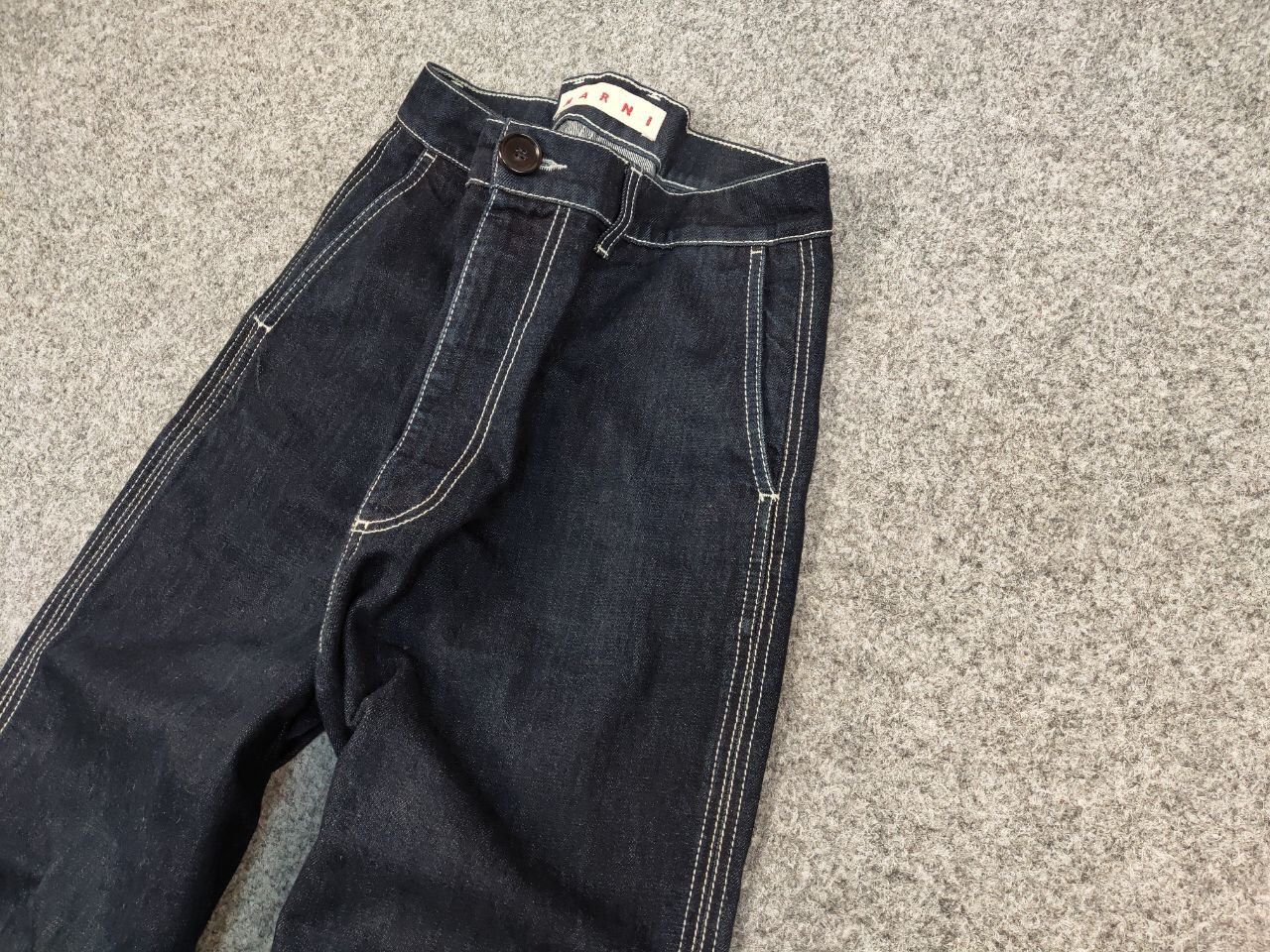 Marni Marni Commessa Cropped Jeans Baggy Blue Denim Women Pants Size 30" / US 8 / IT 44 - 3 Thumbnail