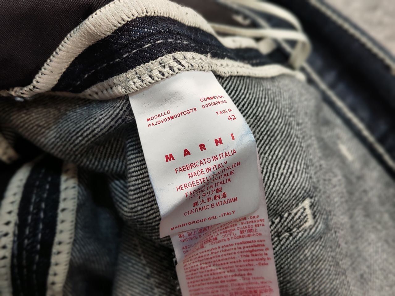 Marni Marni Commessa Cropped Jeans Baggy Blue Denim Women Pants Size 30" / US 8 / IT 44 - 21 Thumbnail
