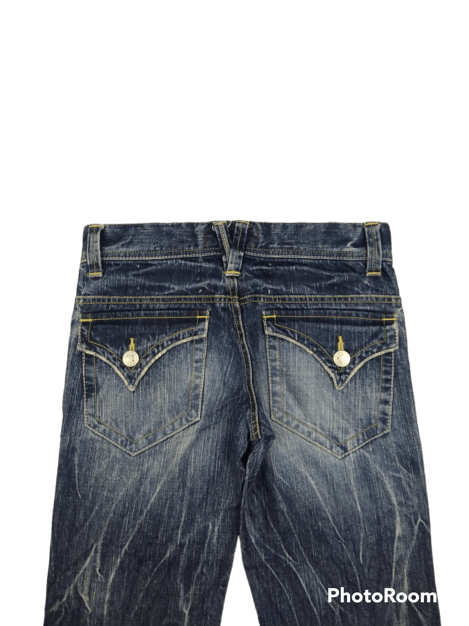 Japanese Brand FLARE🔥WASHED BLUE ET MADE IN NIPPON DENIM PANTS Size US 28 / EU 44 - 4 Thumbnail