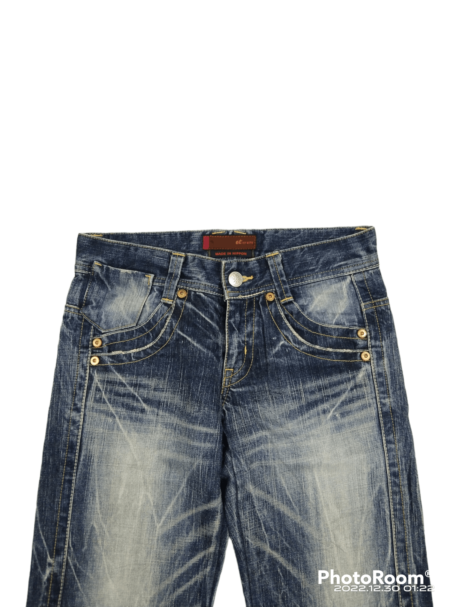 Japanese Brand FLARE🔥WASHED BLUE ET MADE IN NIPPON DENIM PANTS Size US 28 / EU 44 - 3 Thumbnail