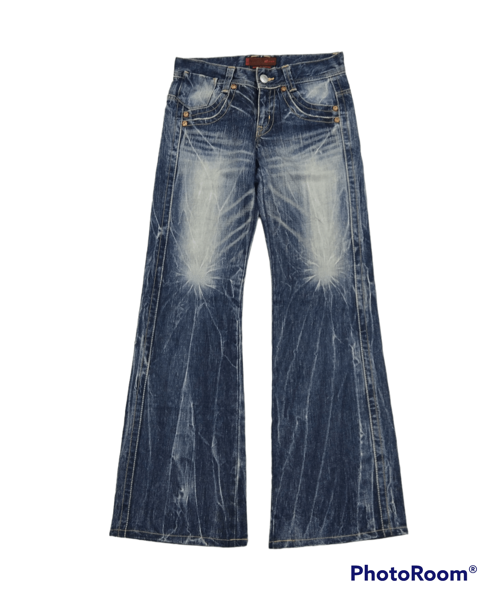 Japanese Brand FLARE🔥WASHED BLUE ET MADE IN NIPPON DENIM PANTS Size US 28 / EU 44 - 1 Thumbnail