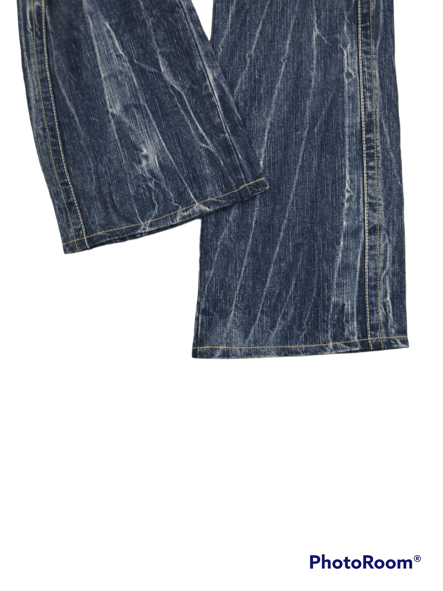 Japanese Brand FLARE🔥WASHED BLUE ET MADE IN NIPPON DENIM PANTS Size US 28 / EU 44 - 5 Thumbnail