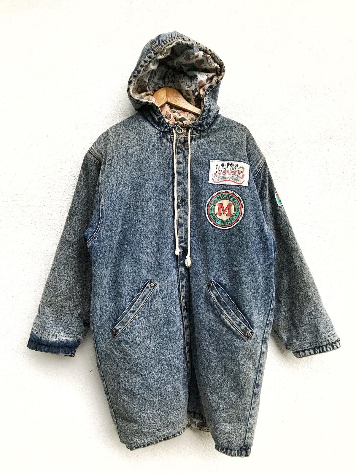 Mickey Mouse × Vintage Vintage Mickey Jeans Hoodie Casual Reversible Button Jacket Size US M / EU 48-50 / 2 - 2 Thumbnail