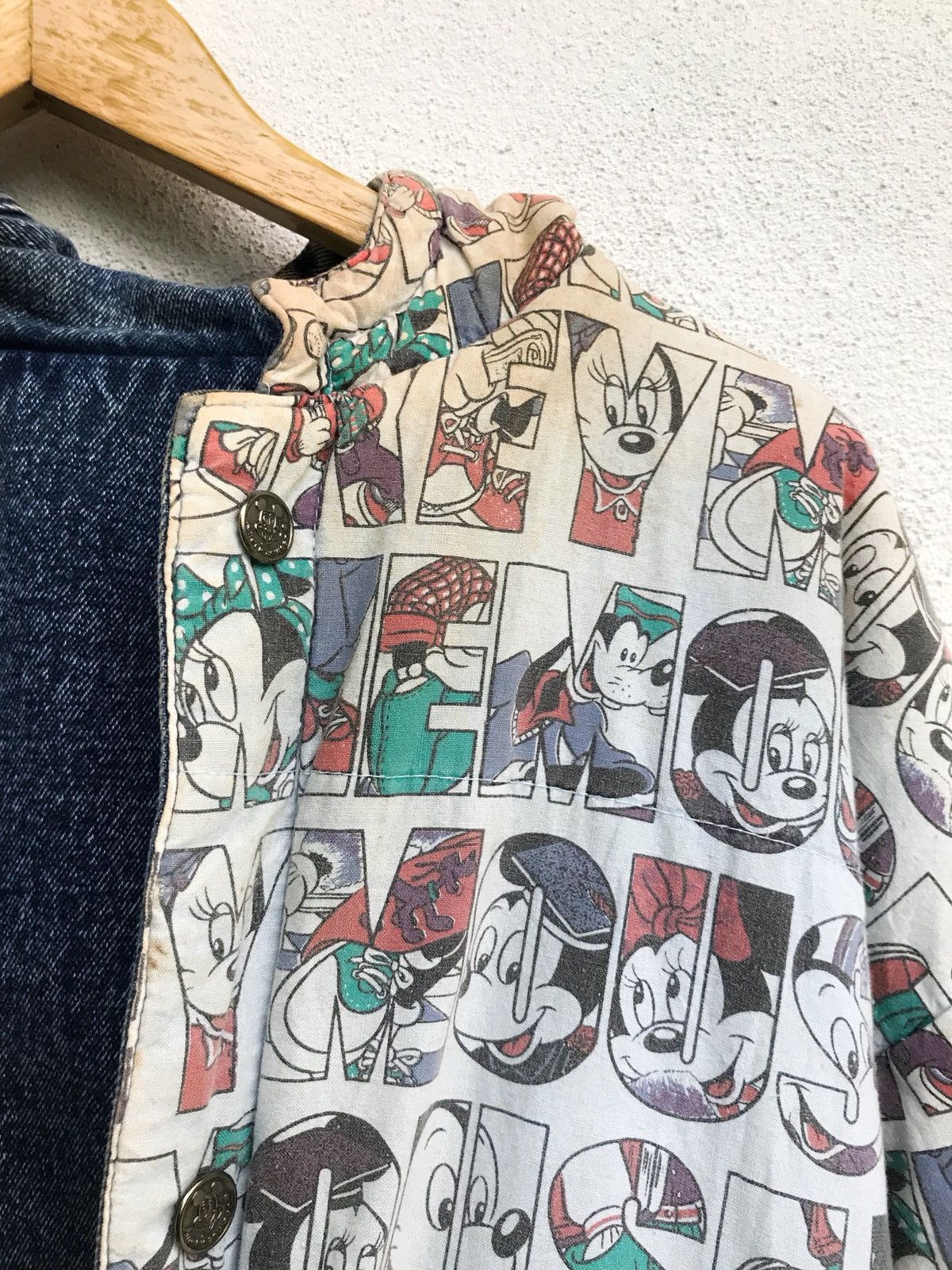 Mickey Mouse × Vintage Vintage Mickey Jeans Hoodie Casual Reversible Button Jacket Size US M / EU 48-50 / 2 - 20 Thumbnail