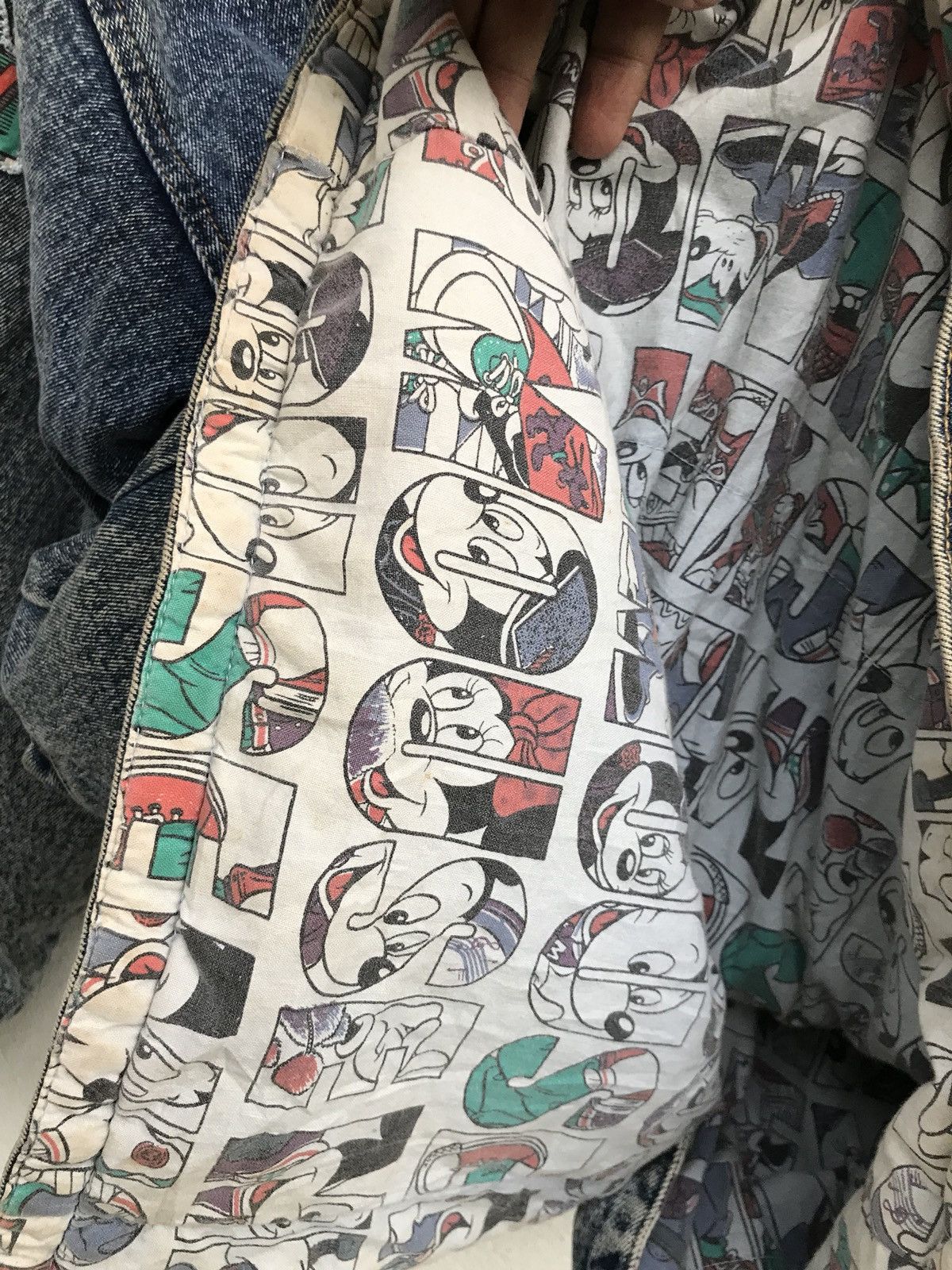 Mickey Mouse × Vintage Vintage Mickey Jeans Hoodie Casual Reversible Button Jacket Size US M / EU 48-50 / 2 - 11 Thumbnail