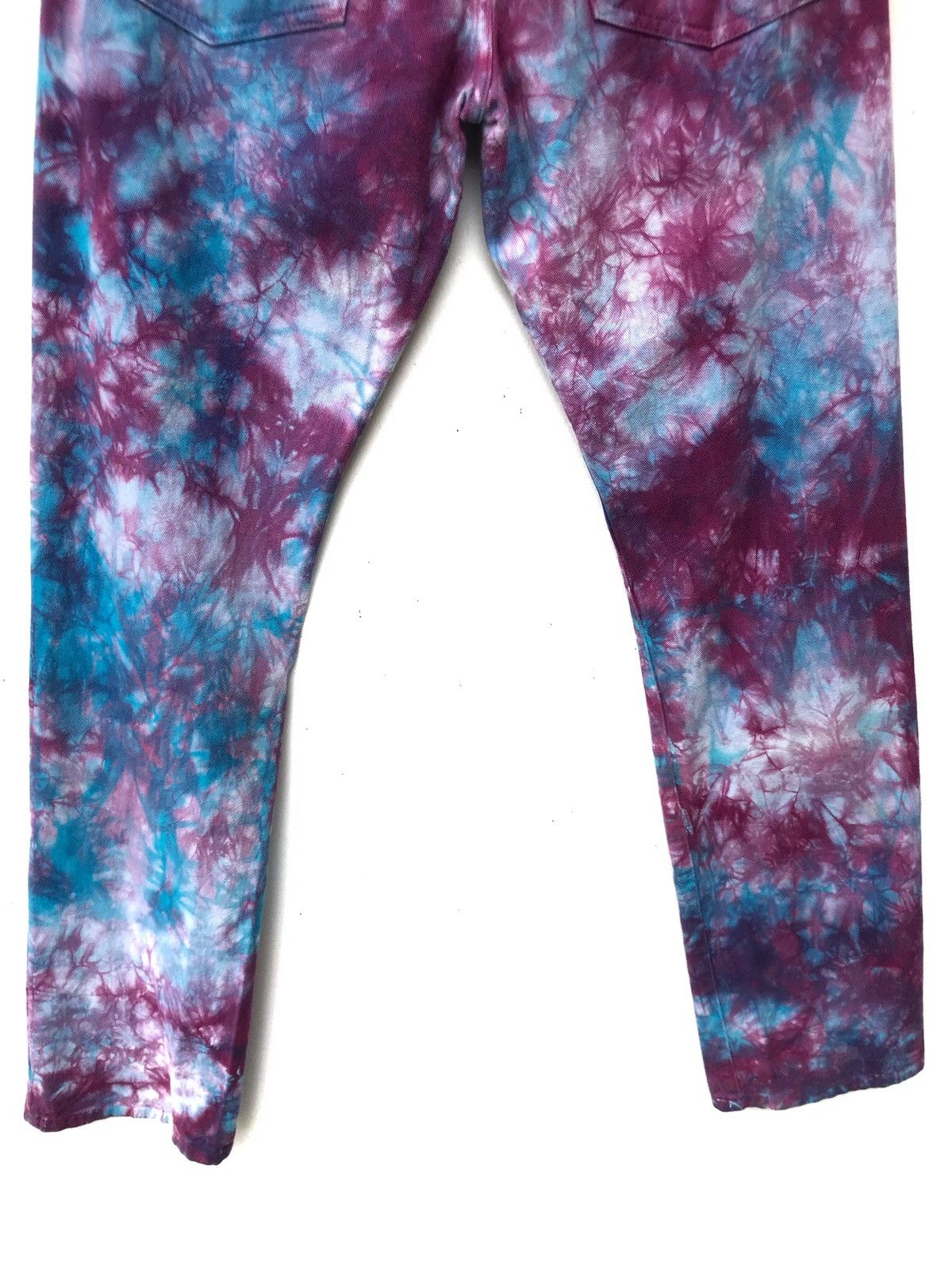 Japanese Brand Made in Japan AQOUSTIC Tie Dye Jeans Size US 26 / EU 42 - 7 Thumbnail