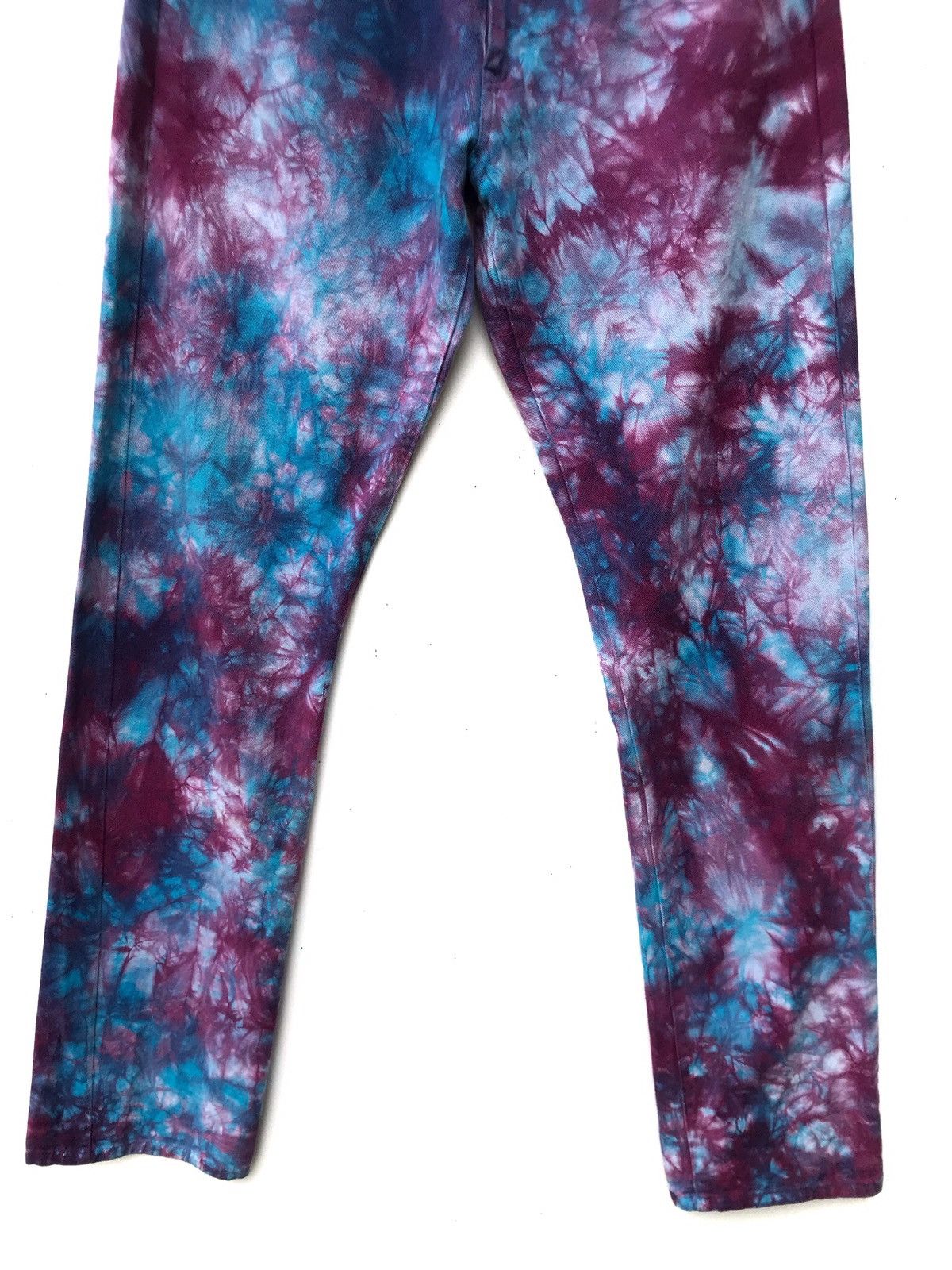 Japanese Brand Made in Japan AQOUSTIC Tie Dye Jeans Size US 26 / EU 42 - 4 Thumbnail