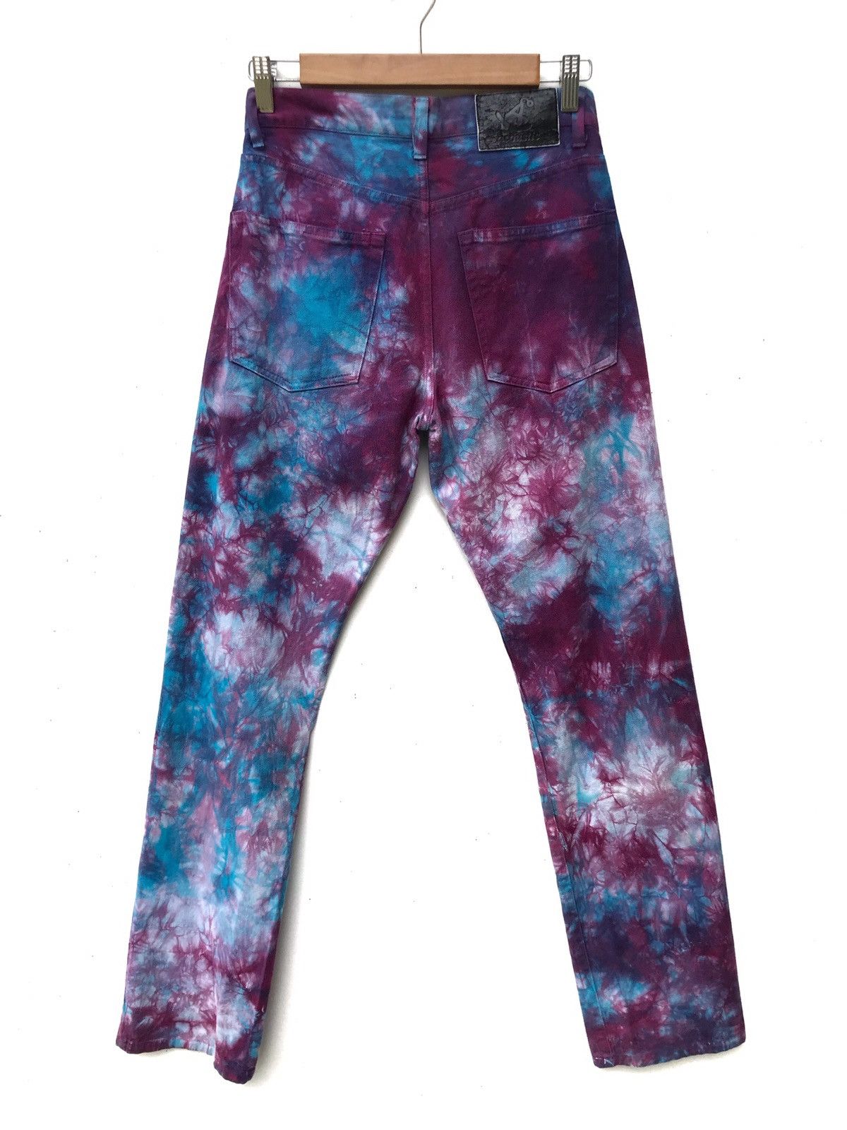 Japanese Brand Made in Japan AQOUSTIC Tie Dye Jeans Size US 26 / EU 42 - 3 Thumbnail