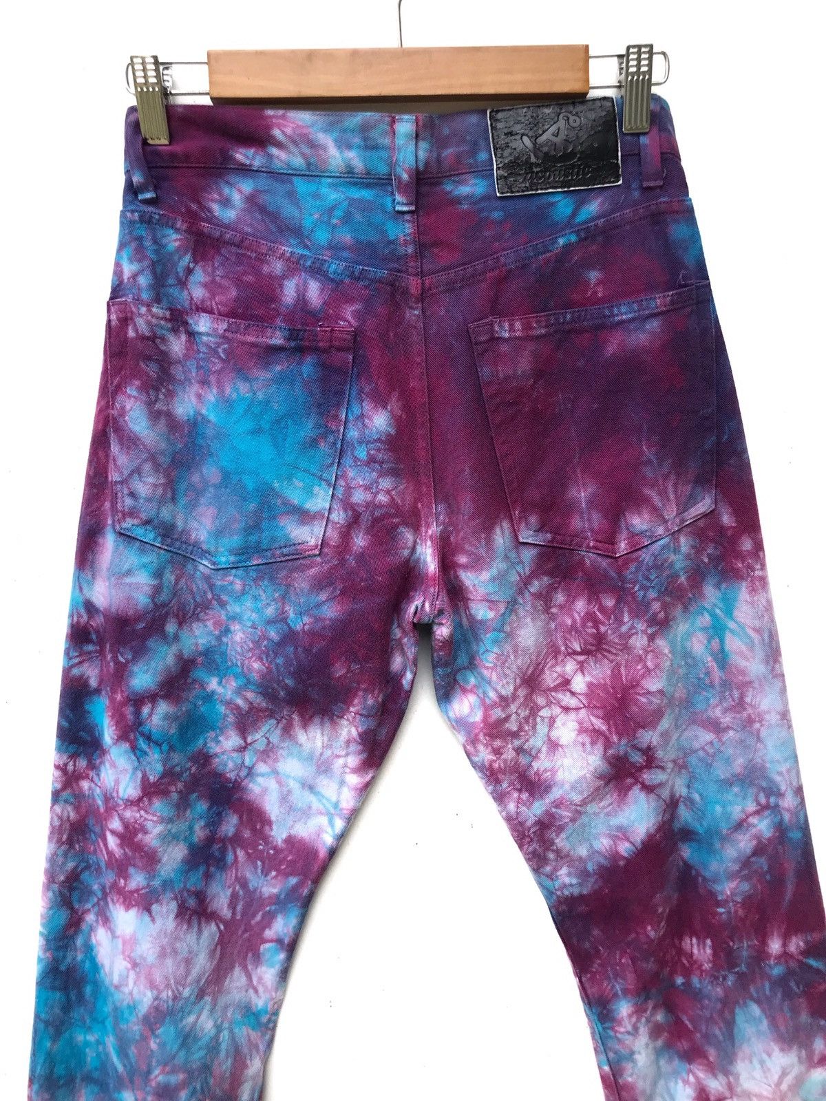Japanese Brand Made in Japan AQOUSTIC Tie Dye Jeans Size US 26 / EU 42 - 6 Thumbnail