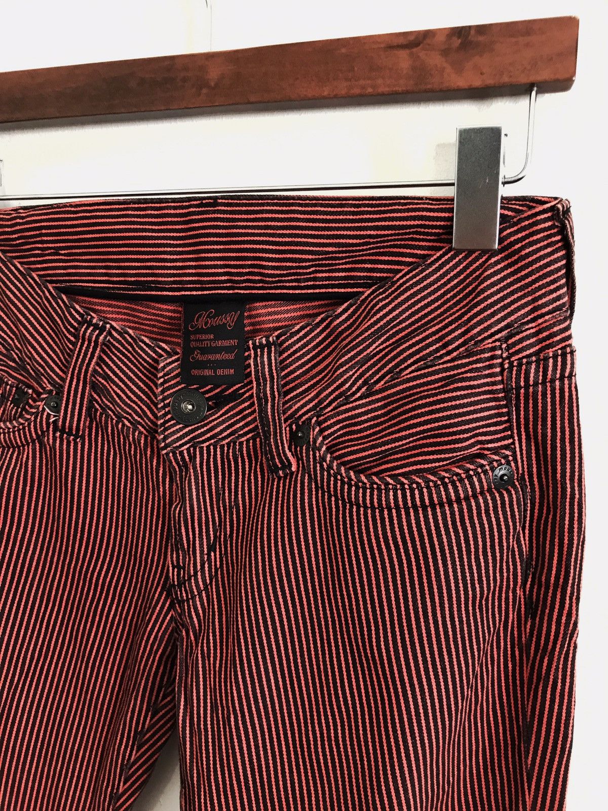 Japanese Brand Japanese Brand Moussy Stripes Skinny Jeans Size US 29 - 13 Thumbnail